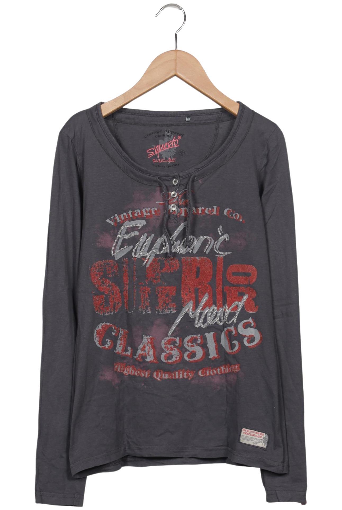 

s questo Damen Langarmshirt, grau, Gr. 36