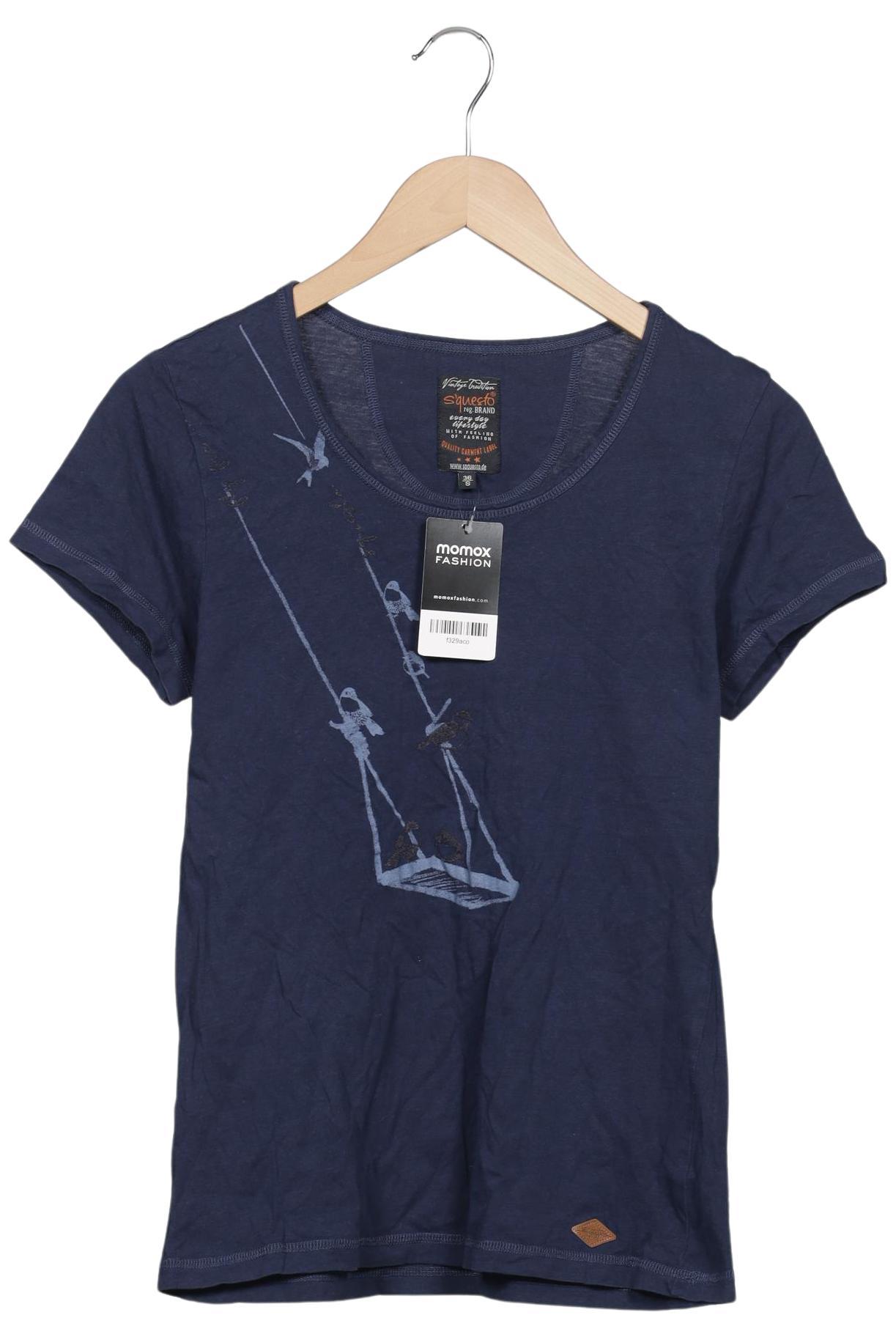 

s questo Damen T-Shirt, marineblau, Gr. 36