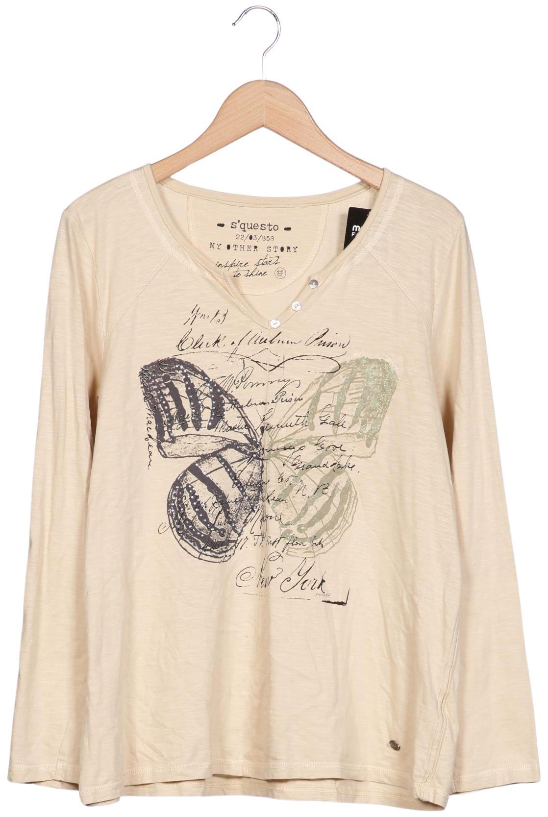 

s questo Damen Langarmshirt, beige, Gr. 44