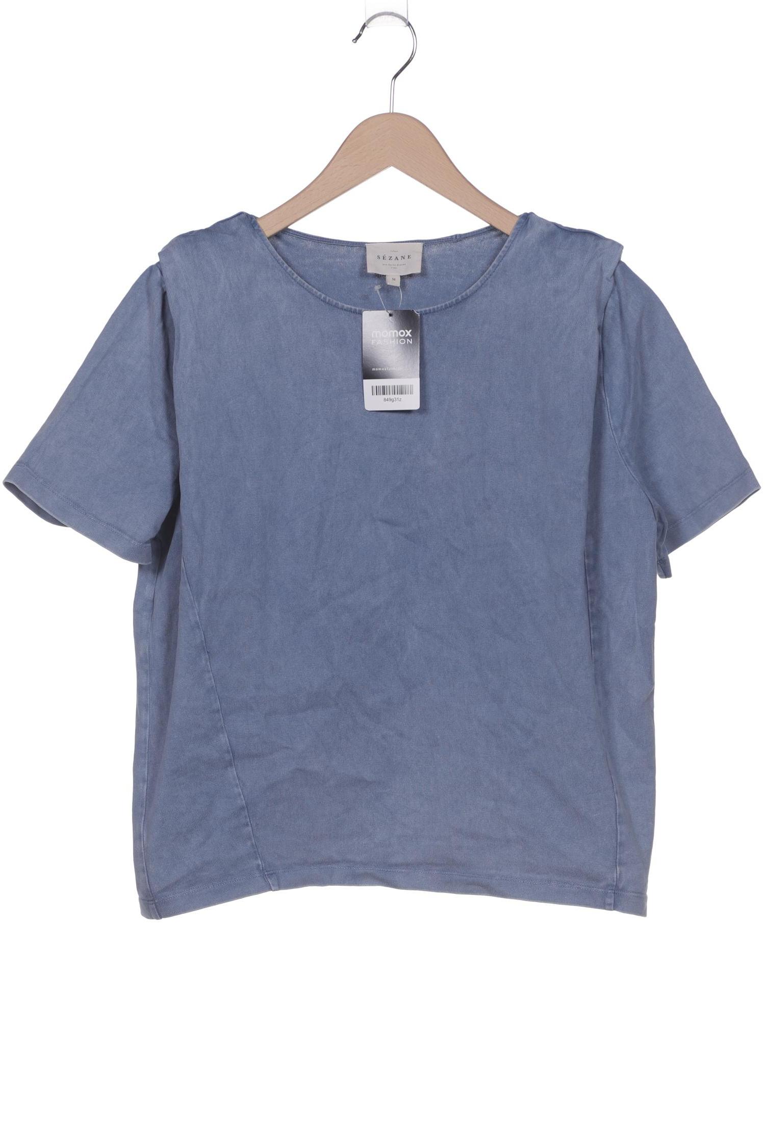 

Sezane Damen T-Shirt, blau, Gr. 38