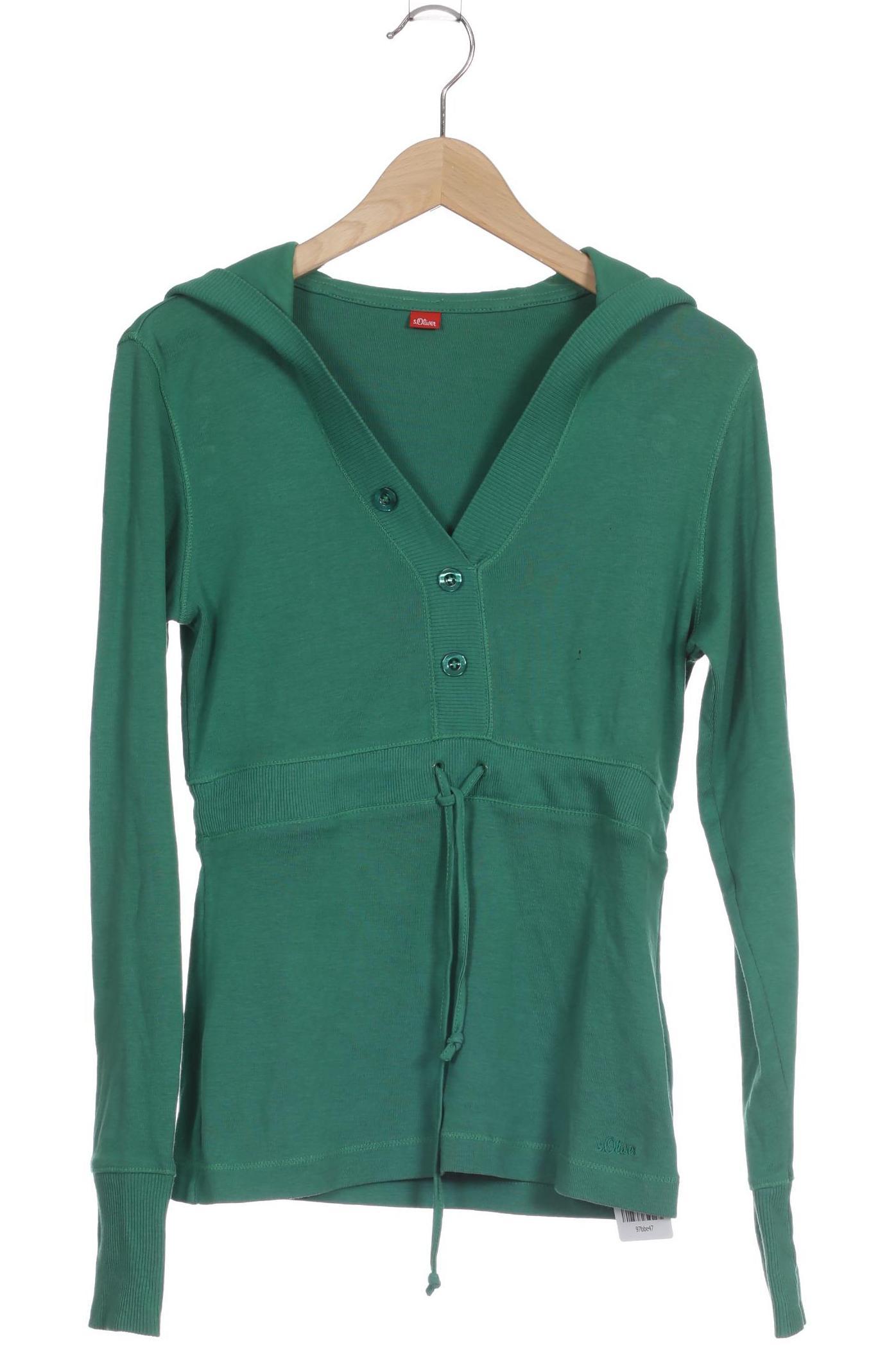 

s.Oliver Damen Kapuzenpullover, grün, Gr. 34