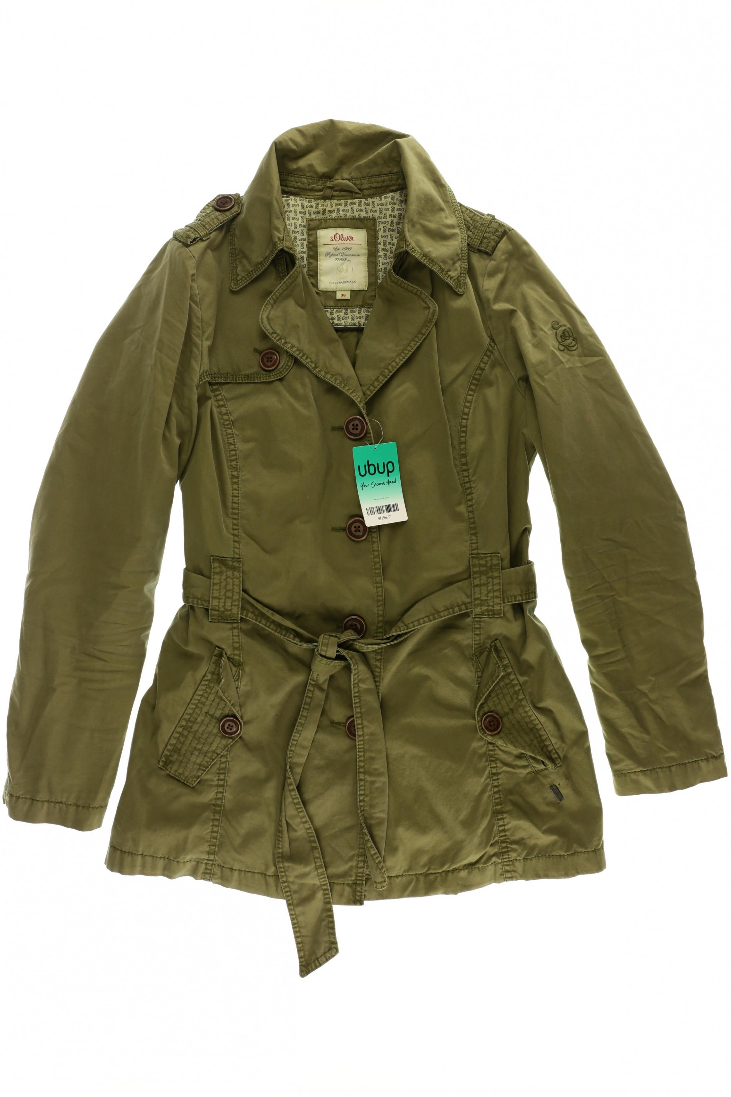 

s.Oliver Damen Mantel, grün, Gr. 36