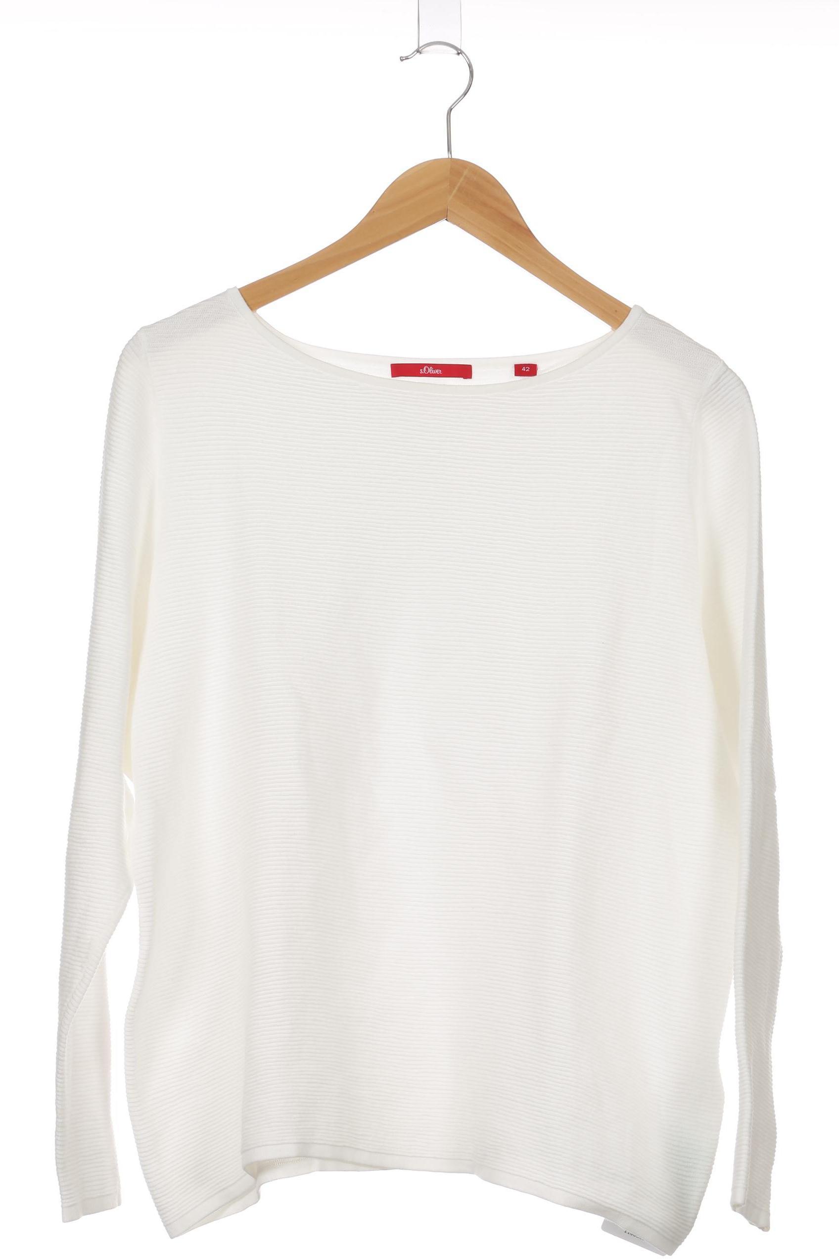 

s.Oliver Damen Pullover, weiß, Gr. 42