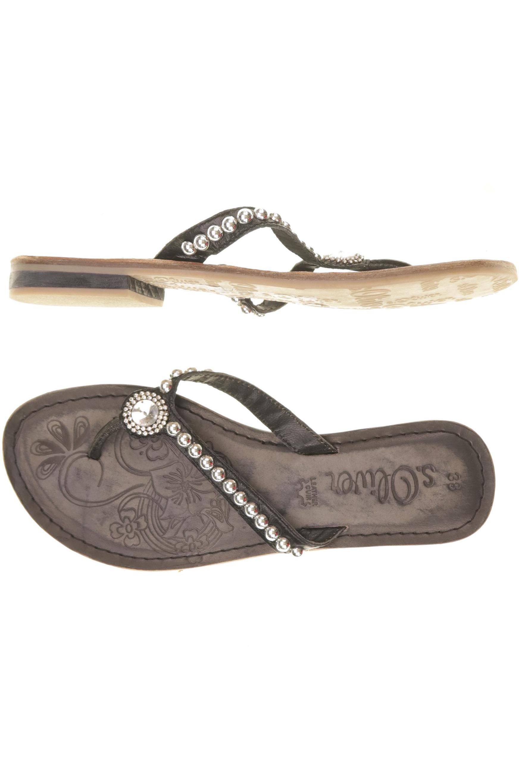 

s.Oliver Damen Sandale, schwarz, Gr. 38