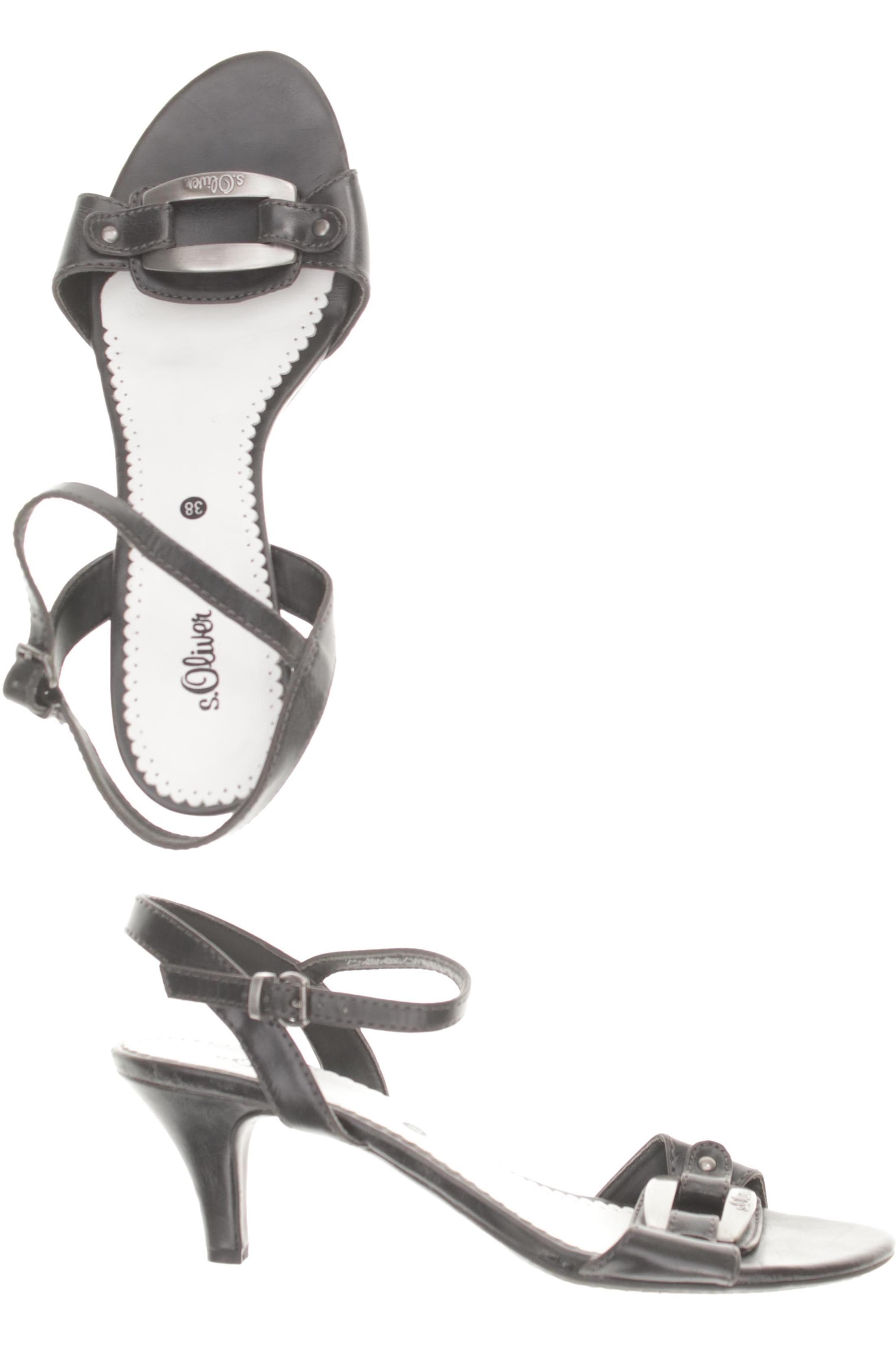 

s.Oliver Damen Sandale, schwarz, Gr. 38