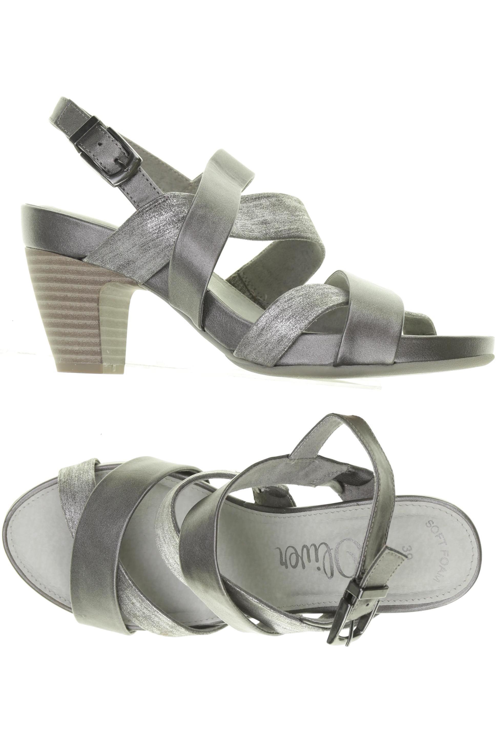 

s.Oliver Damen Sandale, silber, Gr. 39