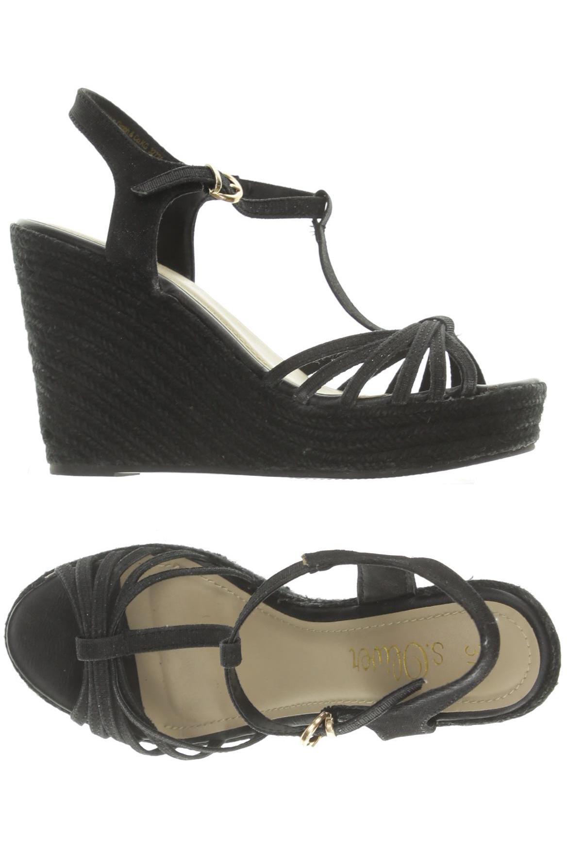 

s.Oliver Damen Sandale, schwarz, Gr. 37