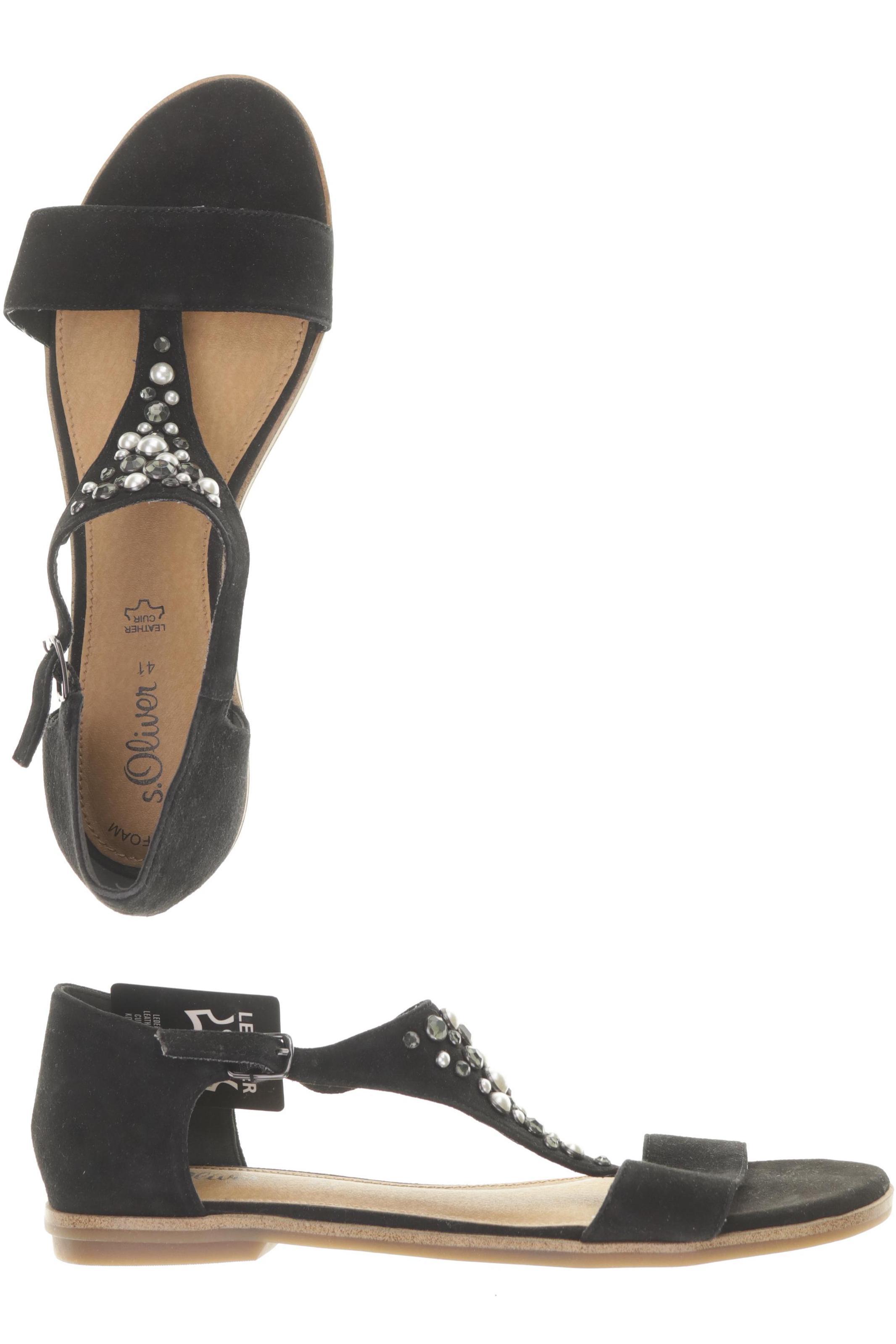

s.Oliver Damen Sandale, schwarz, Gr. 41