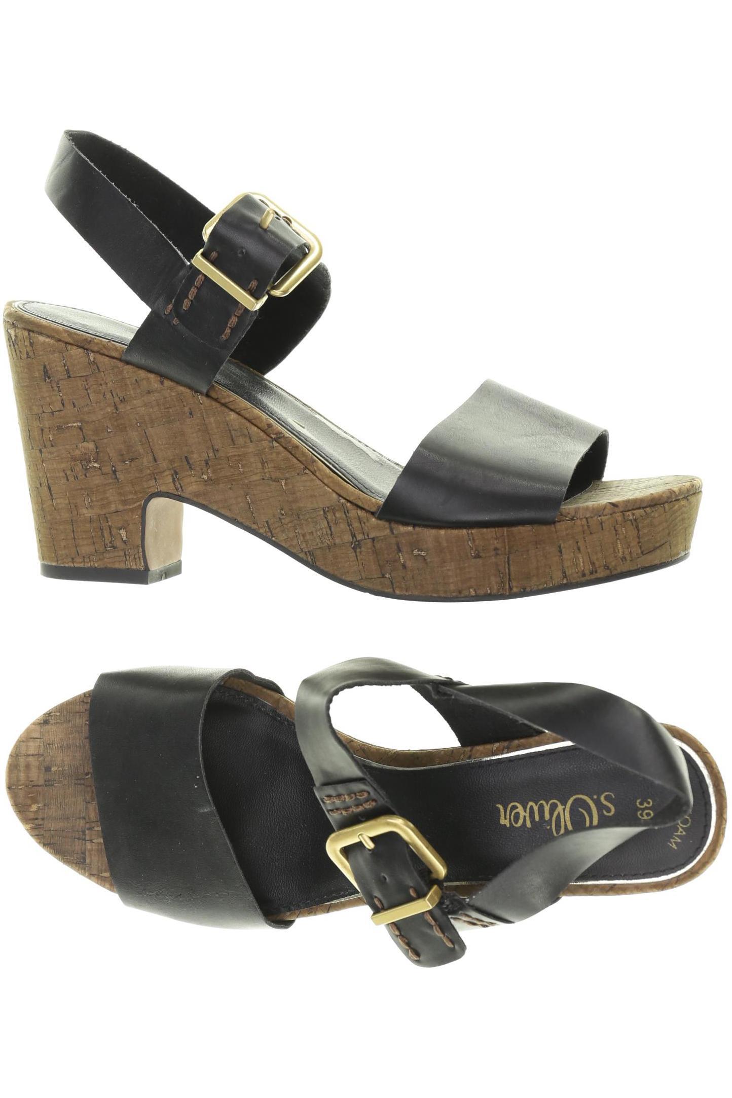 

s.Oliver Damen Sandale, schwarz, Gr. 39