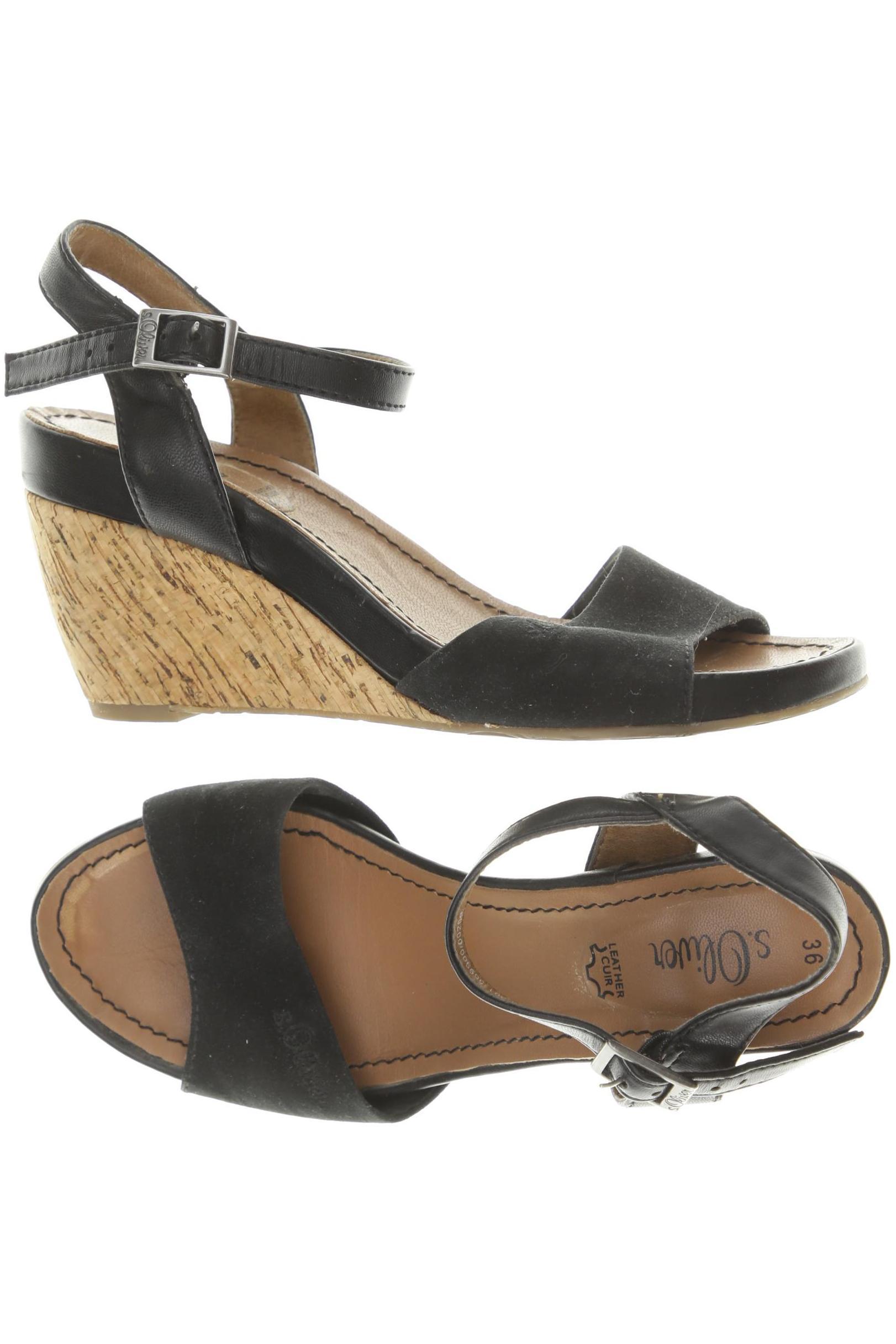 

s.Oliver Damen Sandale, schwarz, Gr. 36