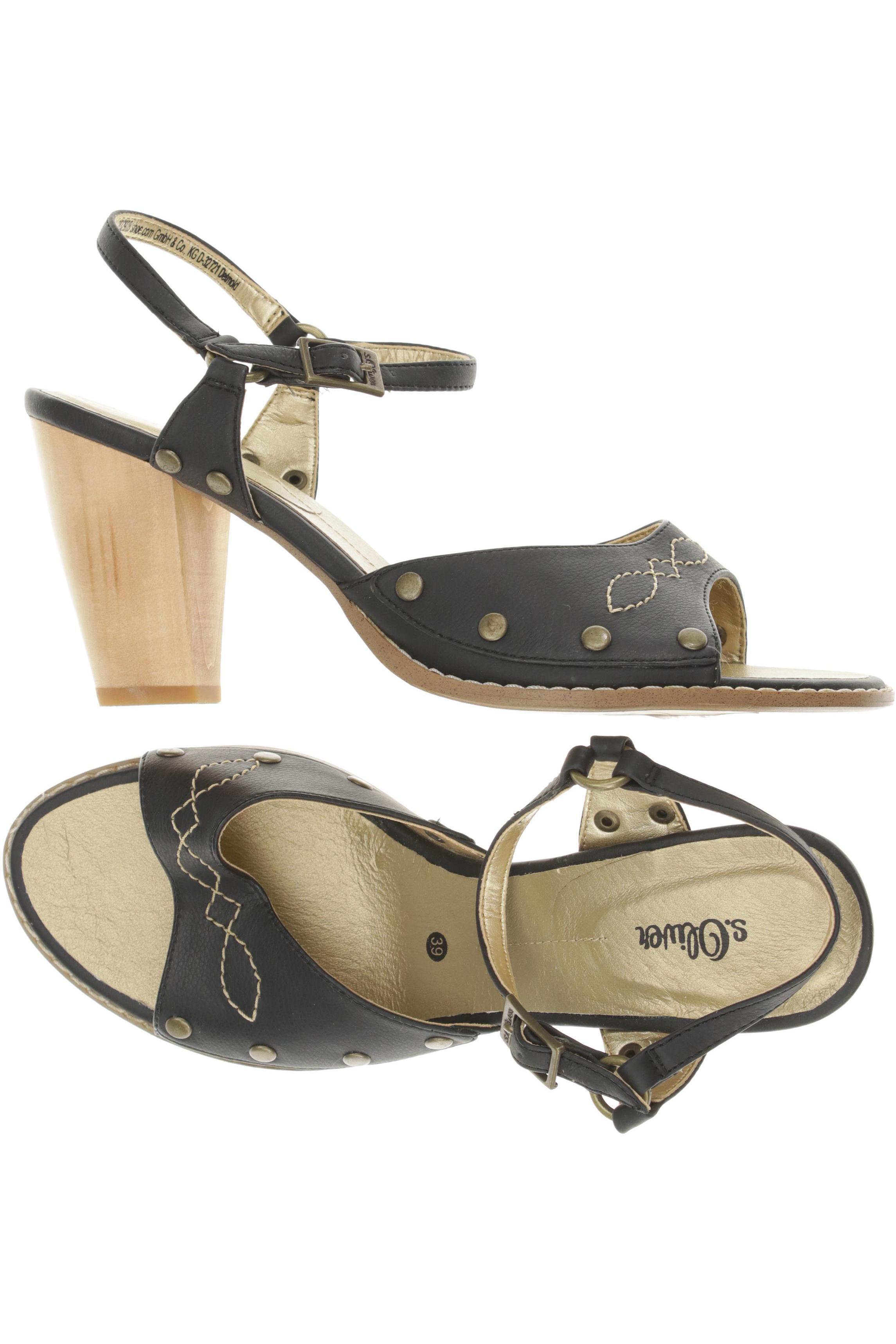 

s.Oliver Damen Sandale, schwarz, Gr. 39