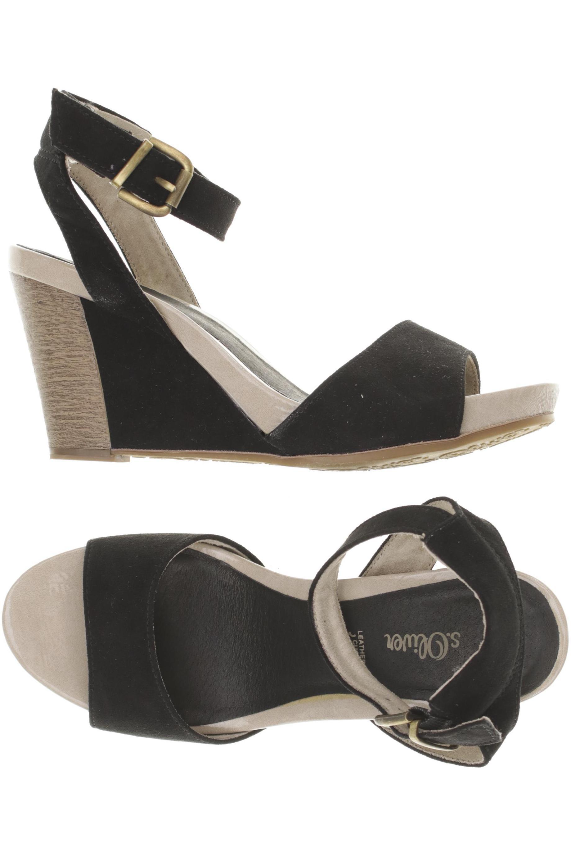 

s.Oliver Damen Sandale, schwarz, Gr. 39