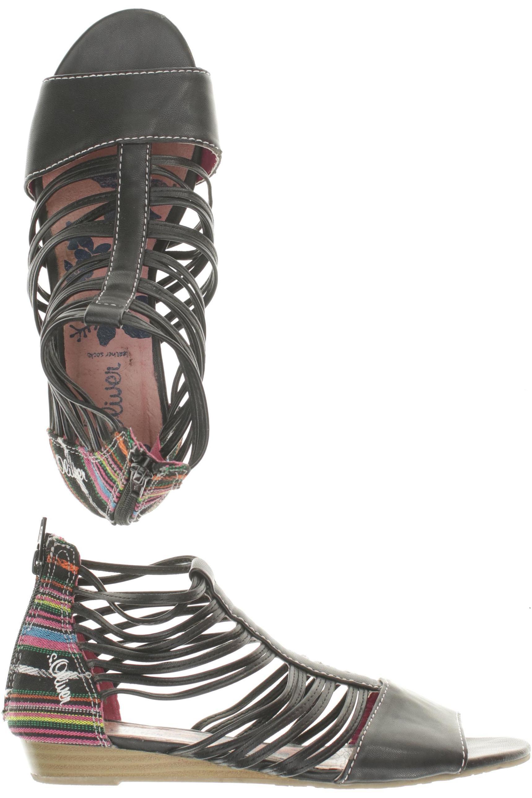 

s.Oliver Damen Sandale, schwarz, Gr. 38