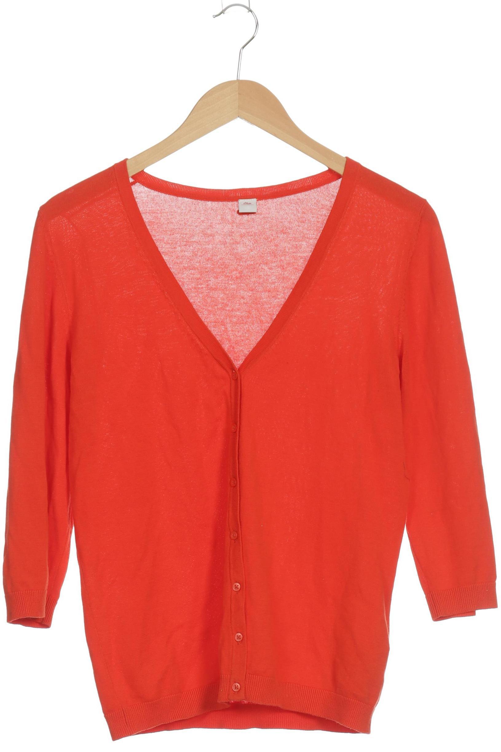 

s.Oliver Damen Strickjacke, orange, Gr. 38