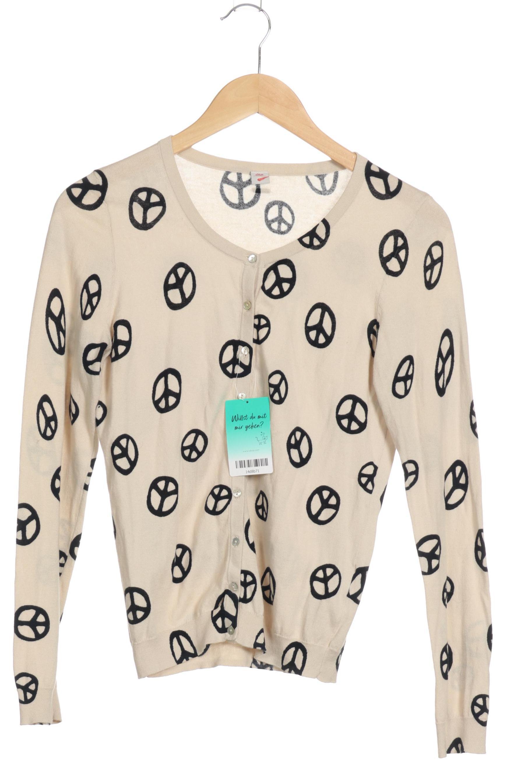 

s.Oliver Damen Strickjacke, beige, Gr. 36