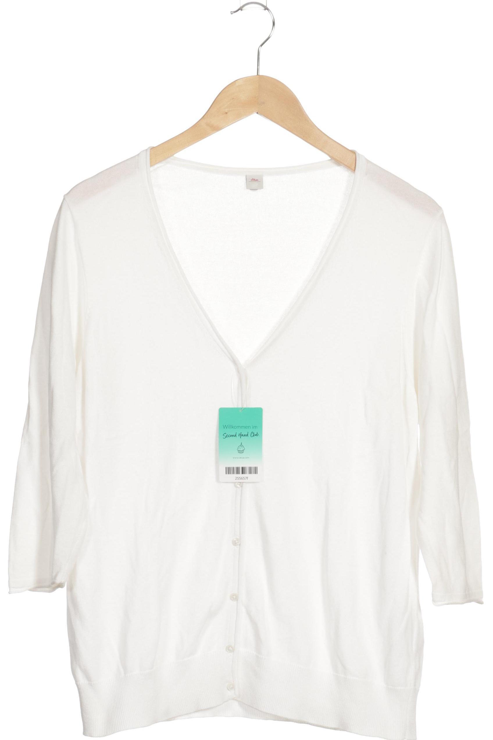

s.Oliver Damen Strickjacke, weiß, Gr. 44