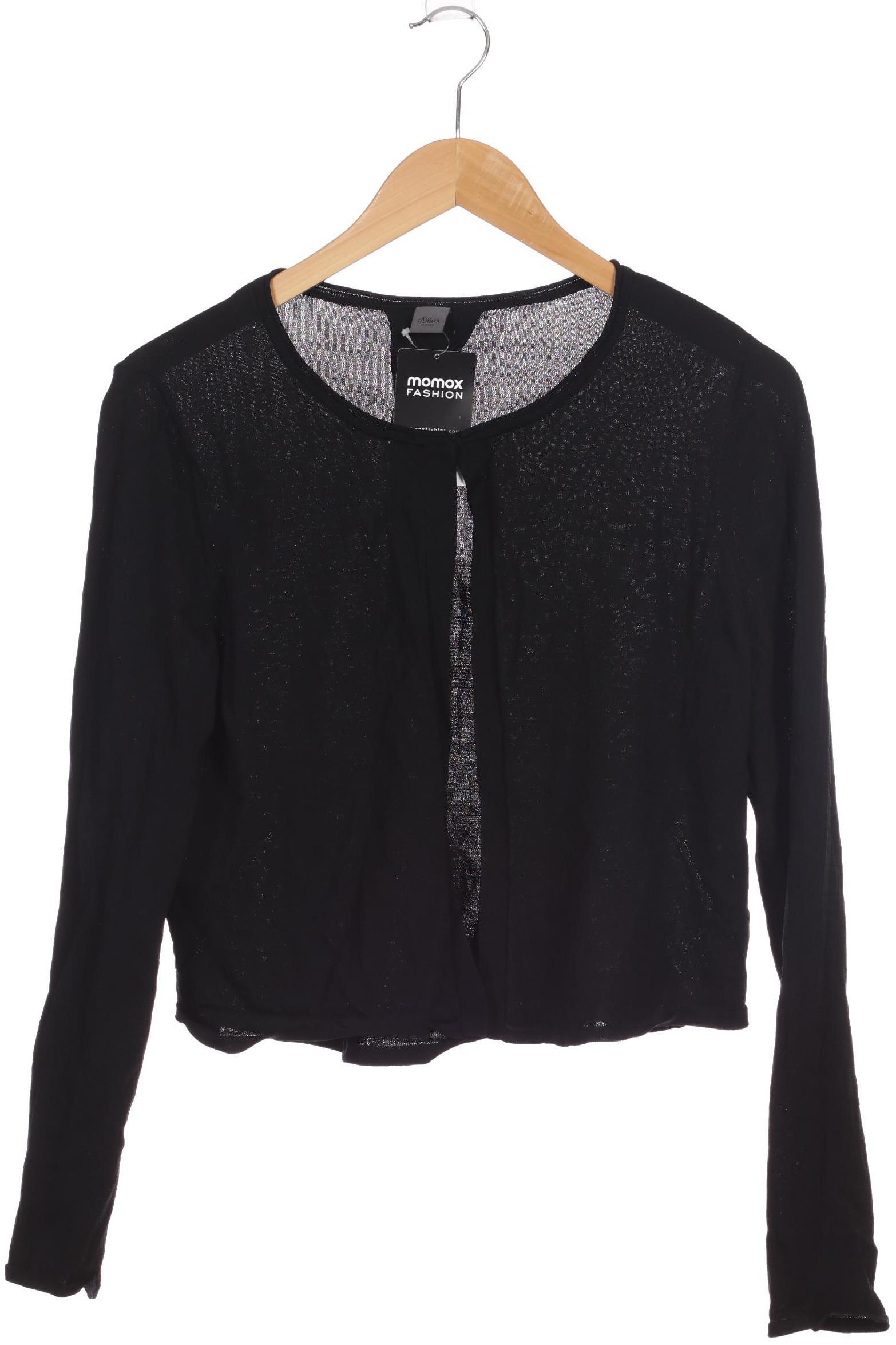 

s.Oliver Damen Strickjacke, schwarz, Gr. 42