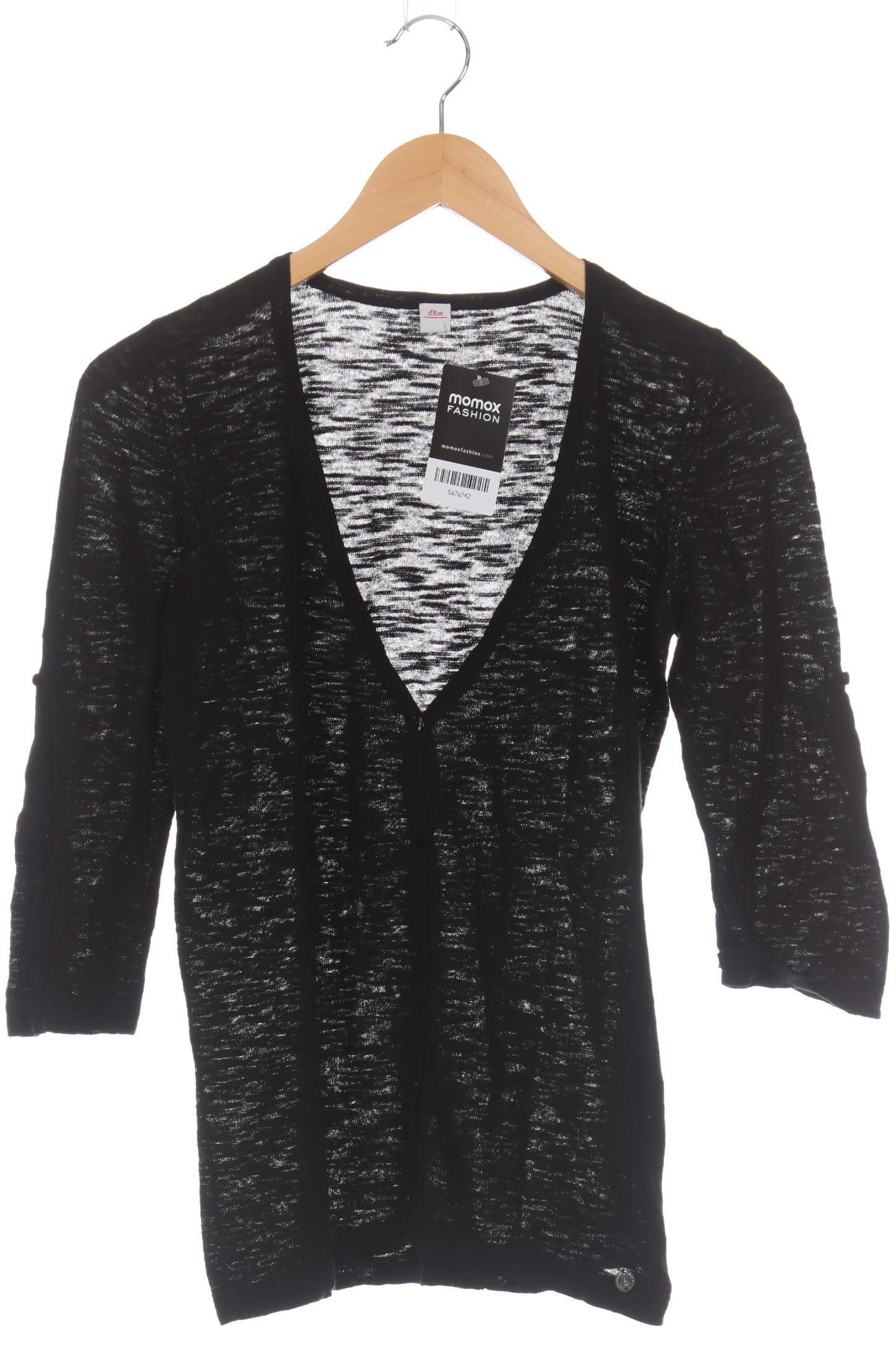 

s.Oliver Damen Strickjacke, schwarz, Gr. 40
