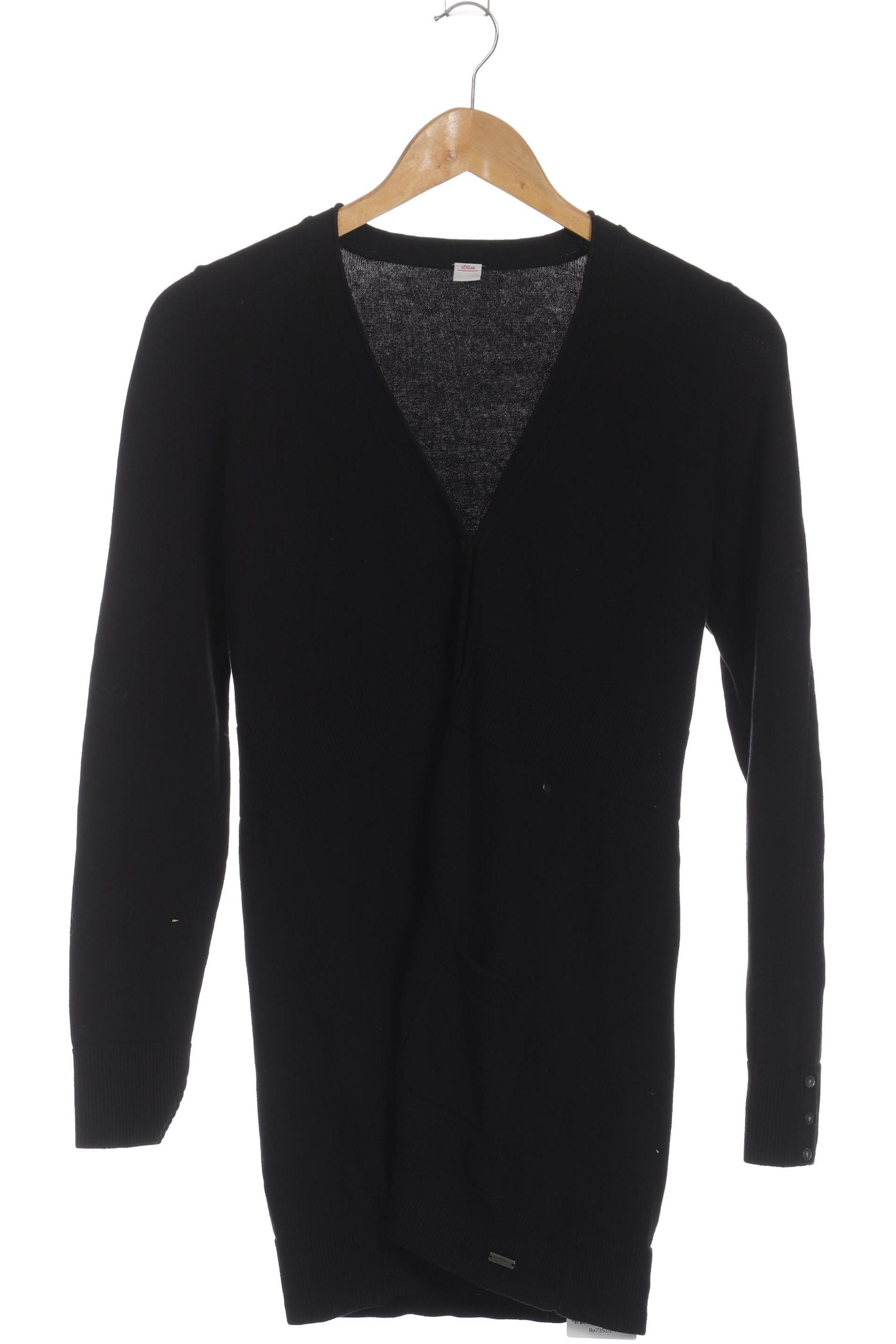 

s.Oliver Damen Strickjacke, schwarz, Gr. 36