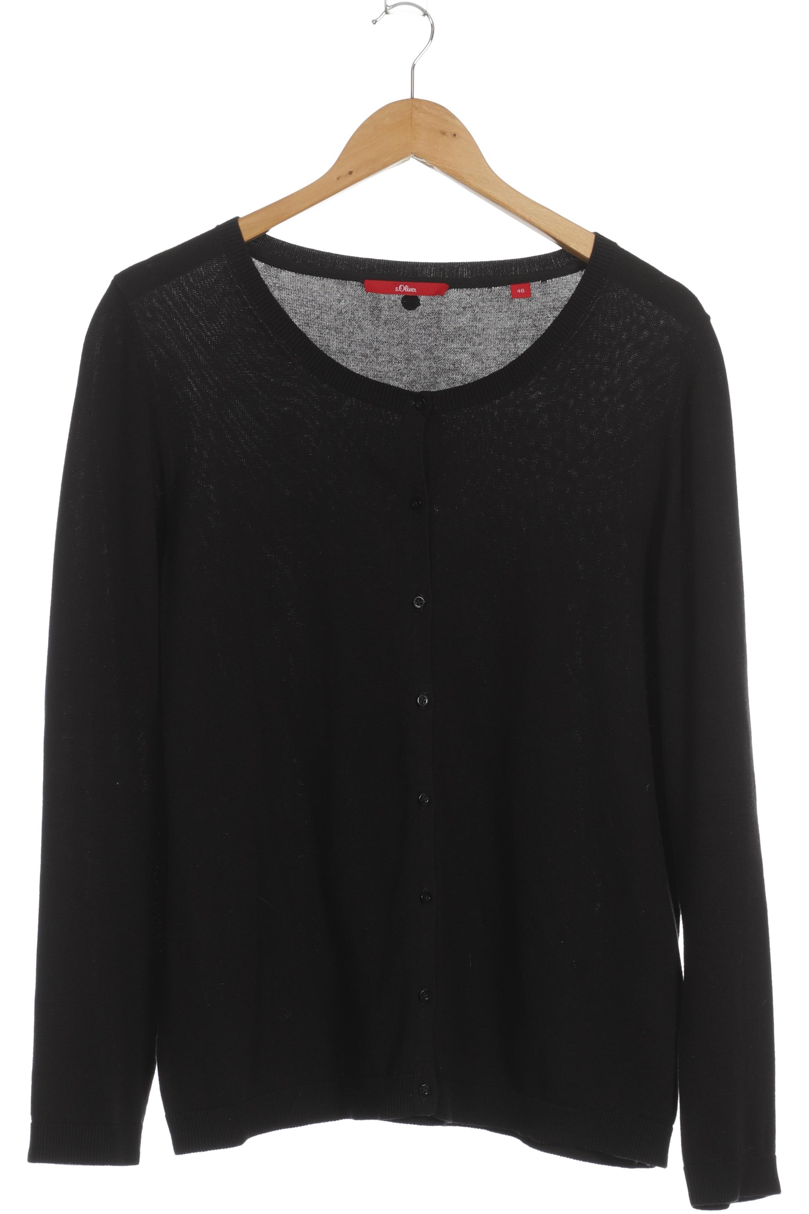 

s.Oliver Damen Strickjacke, schwarz, Gr. 46
