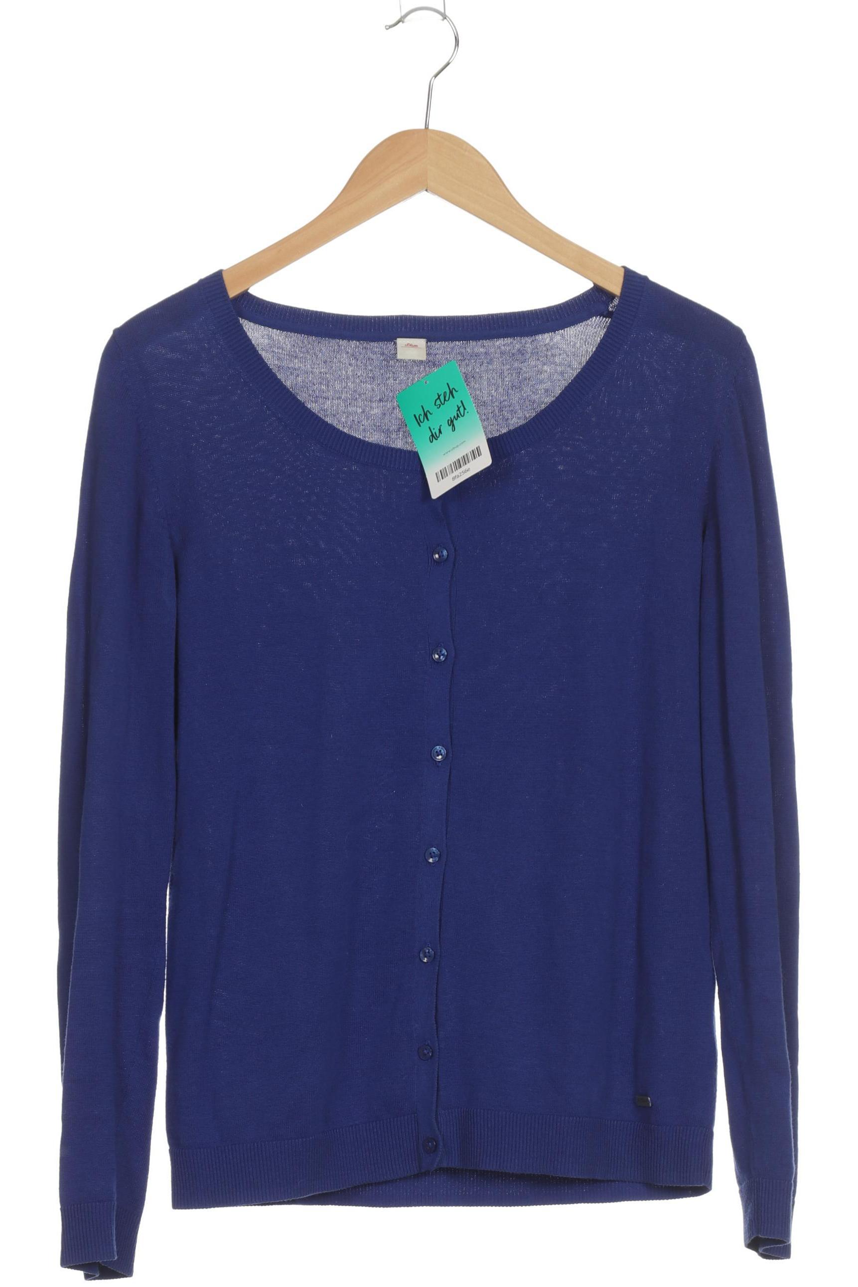 

s.Oliver Damen Strickjacke, blau, Gr. 40
