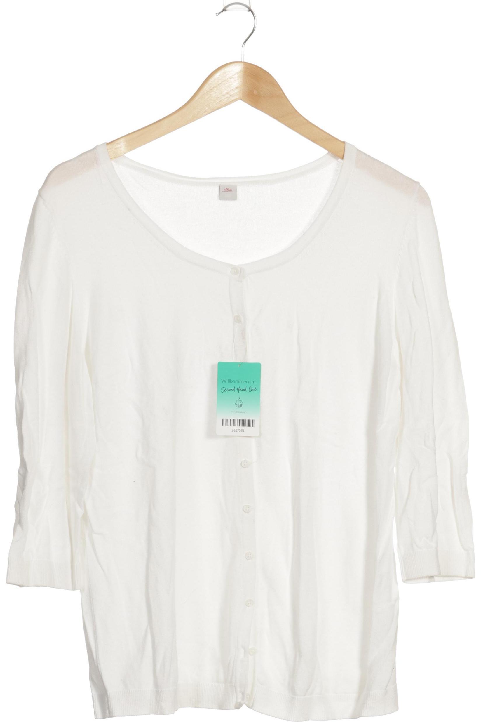 

s.Oliver Damen Strickjacke, weiß, Gr. 44