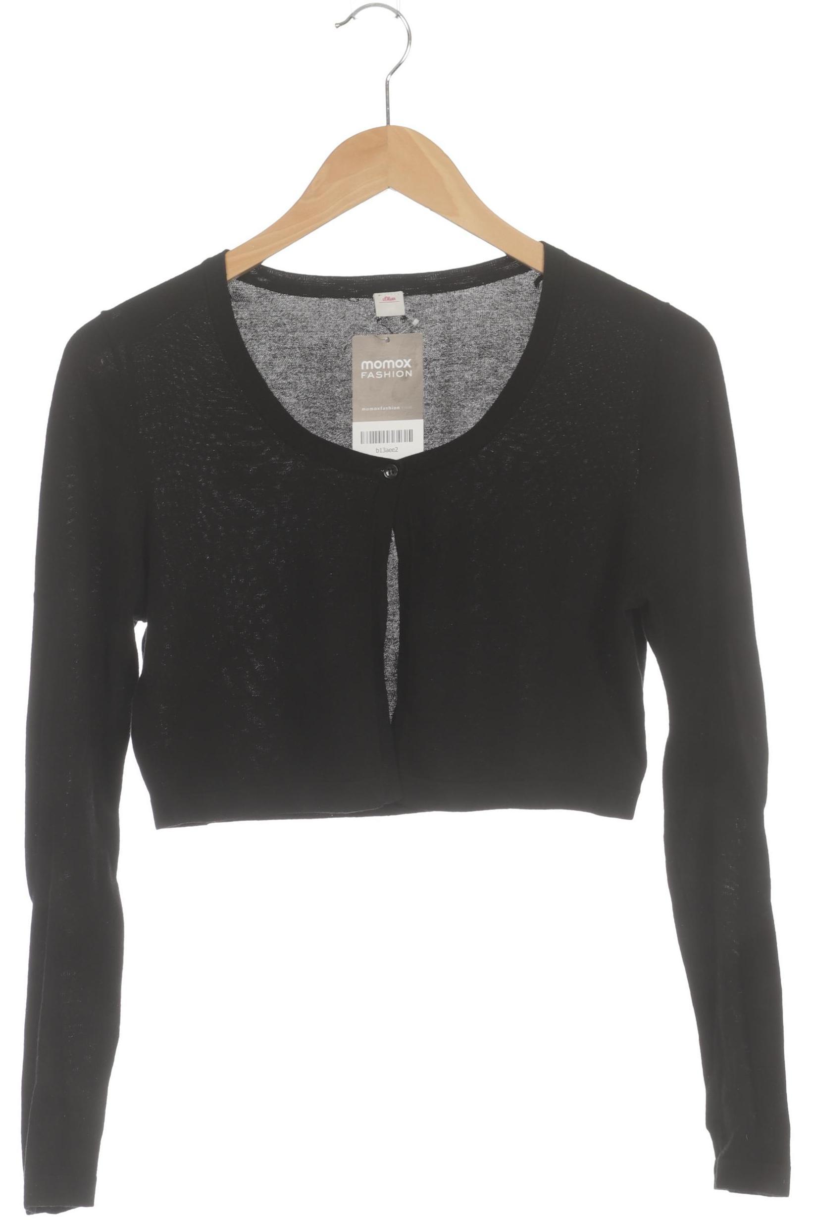 

s.Oliver Damen Strickjacke, schwarz, Gr. 38