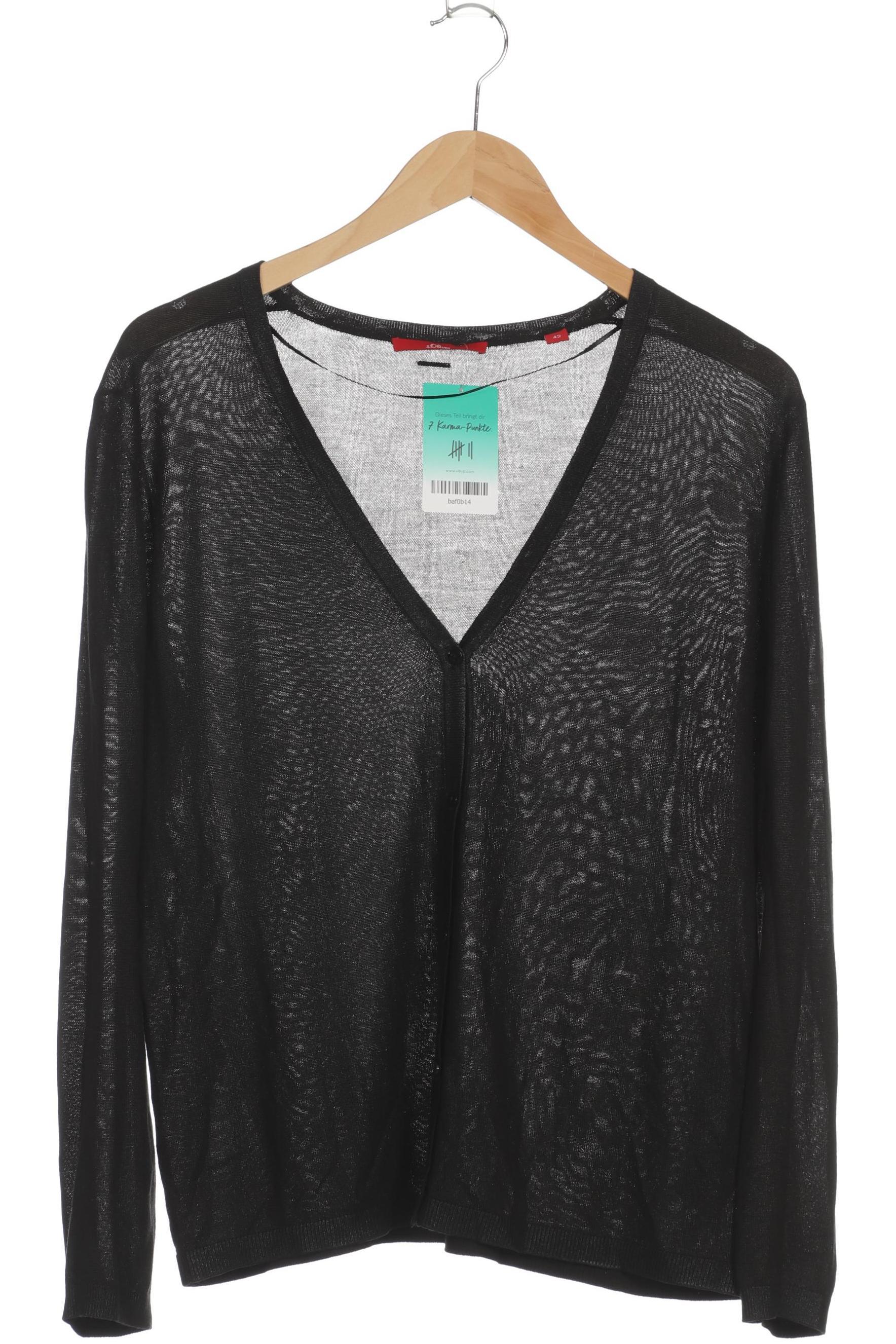 

s.Oliver Damen Strickjacke, schwarz, Gr. 42