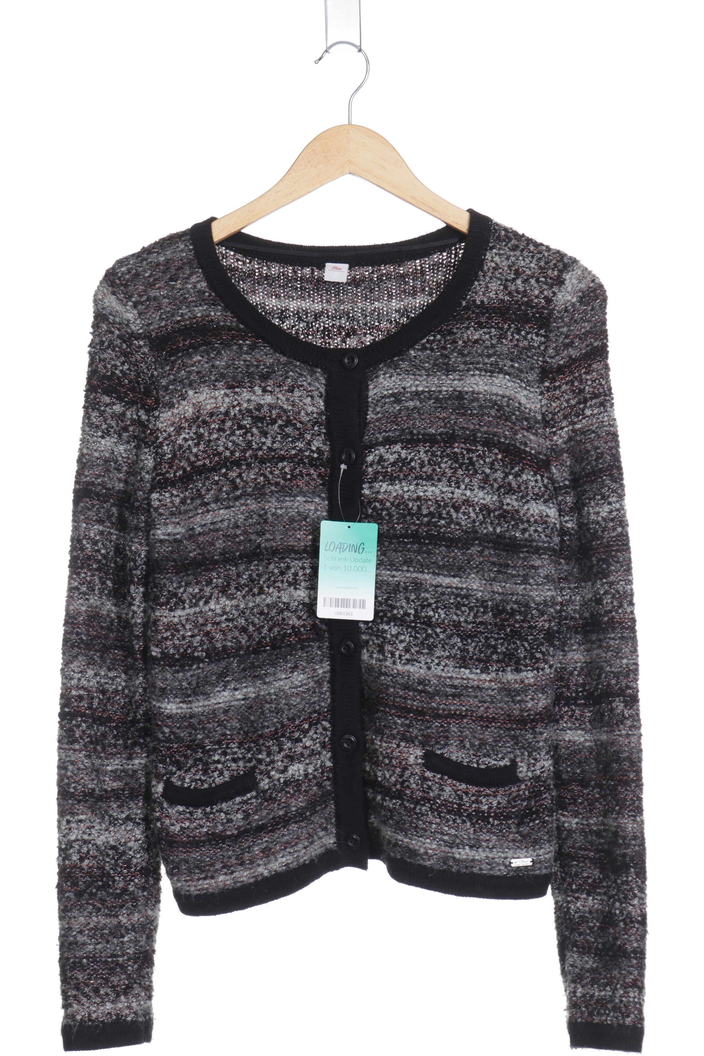 

s.Oliver Damen Strickjacke, schwarz, Gr. 38