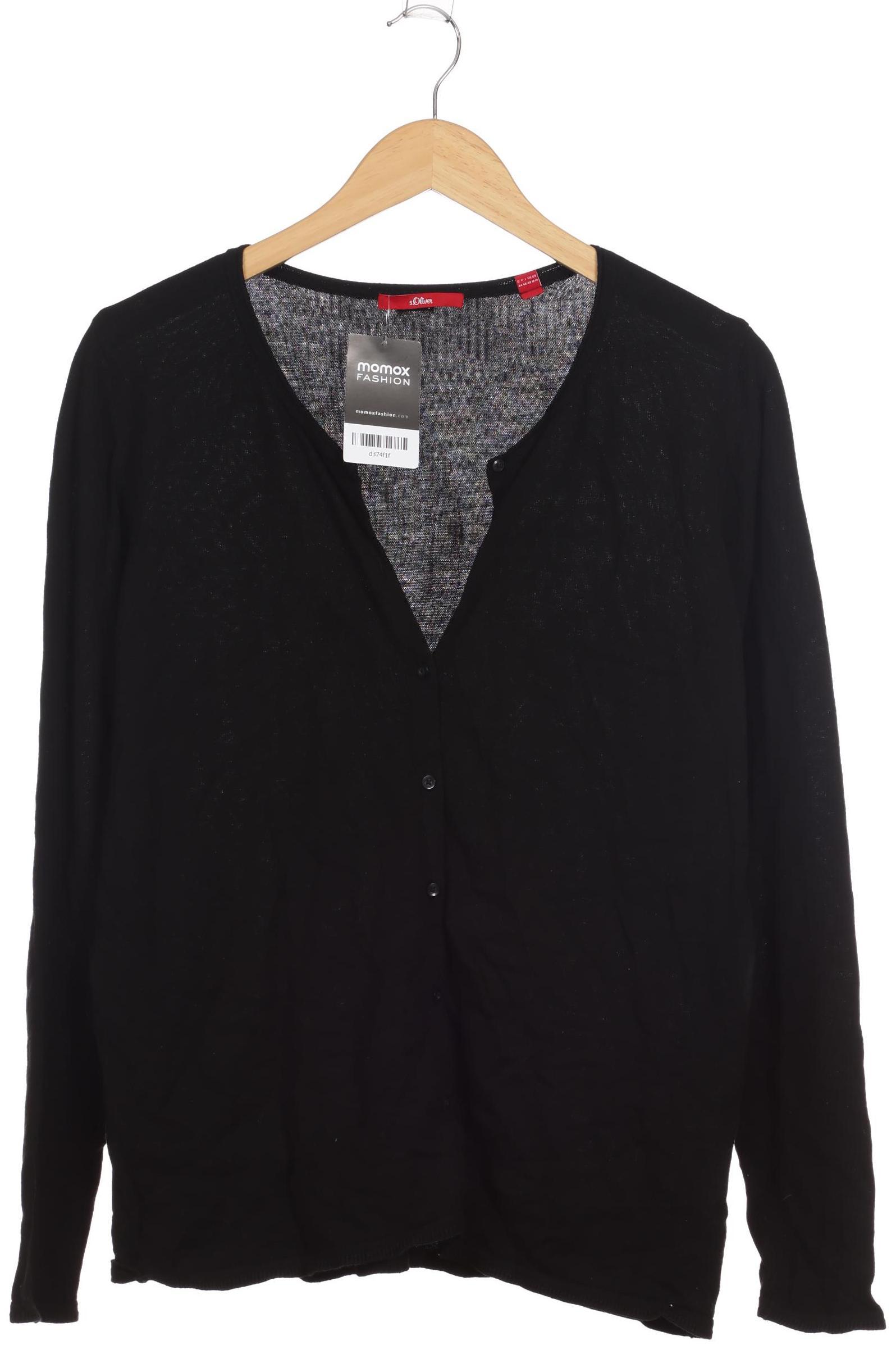 

s.Oliver Damen Strickjacke, schwarz, Gr. 44