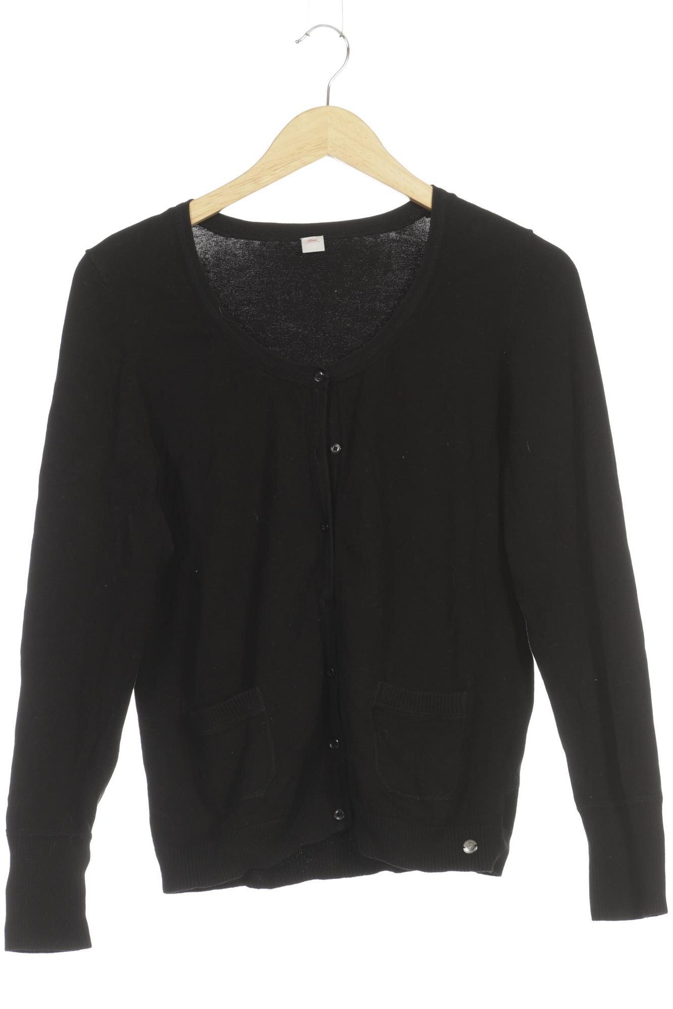 

s.Oliver Damen Strickjacke, schwarz, Gr. 40