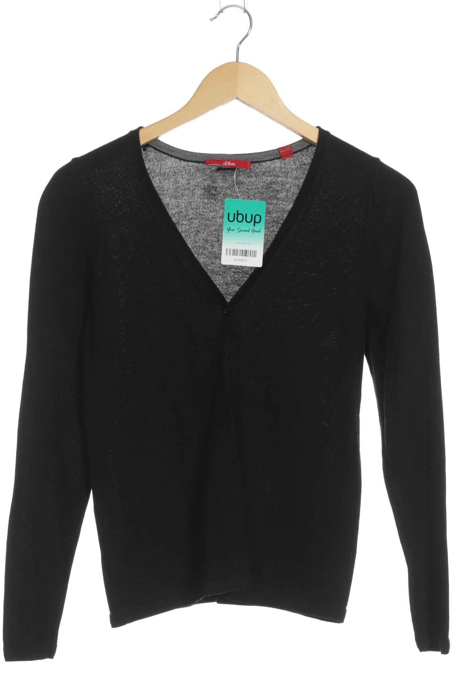 

s.Oliver Damen Strickjacke, schwarz, Gr. 38