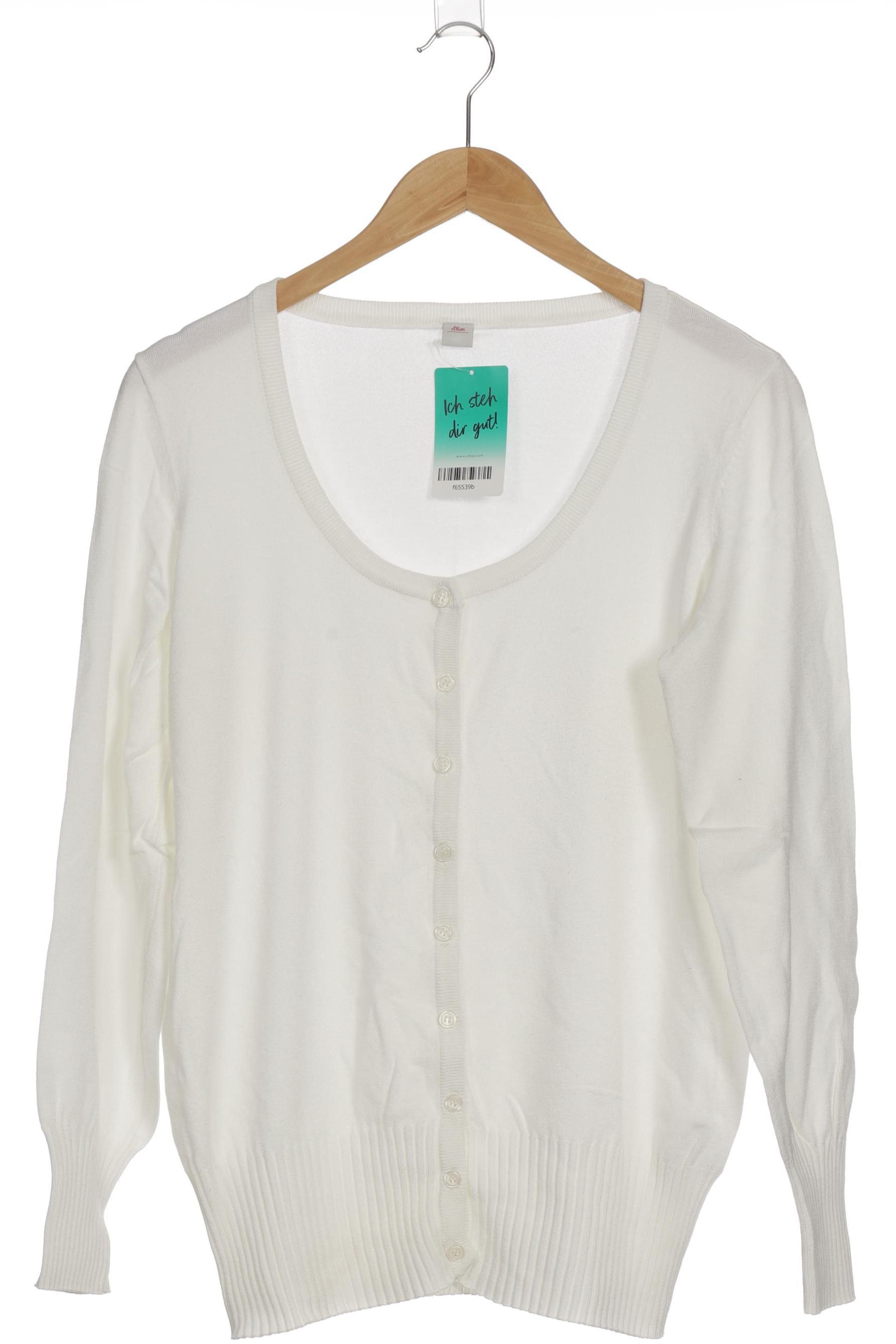 

s.Oliver Damen Strickjacke, weiß, Gr. 46