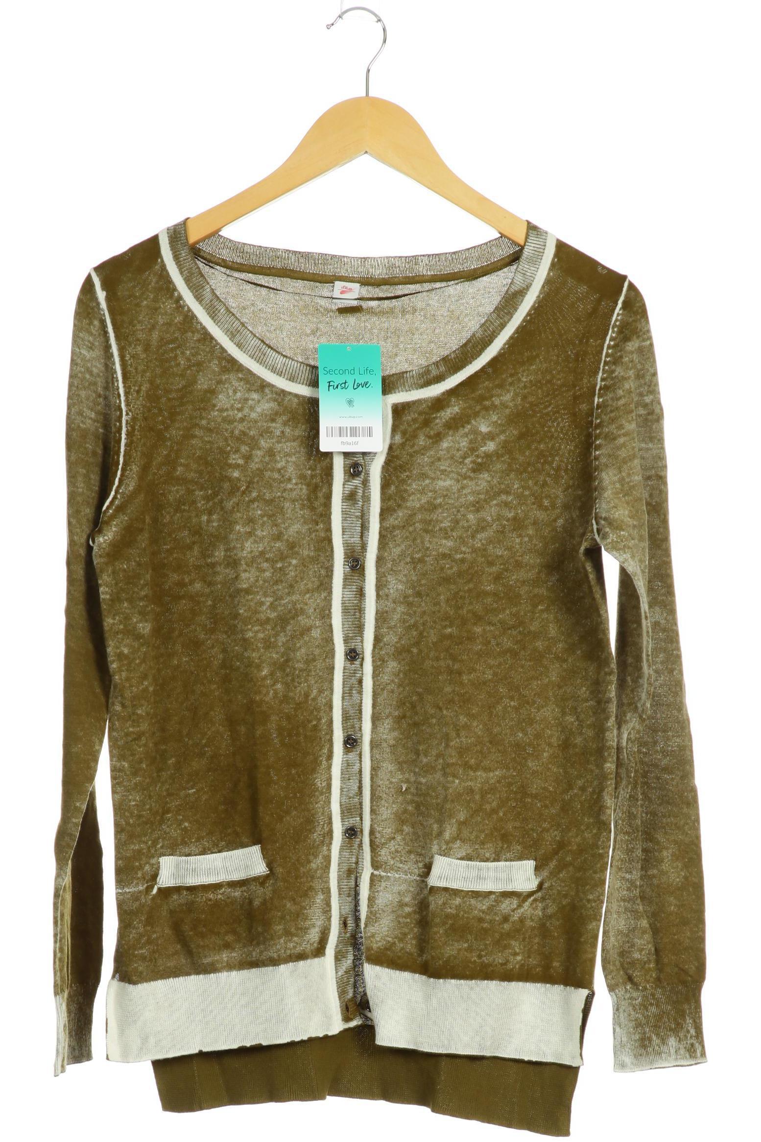 

s.Oliver Damen Strickjacke, grün, Gr. 38