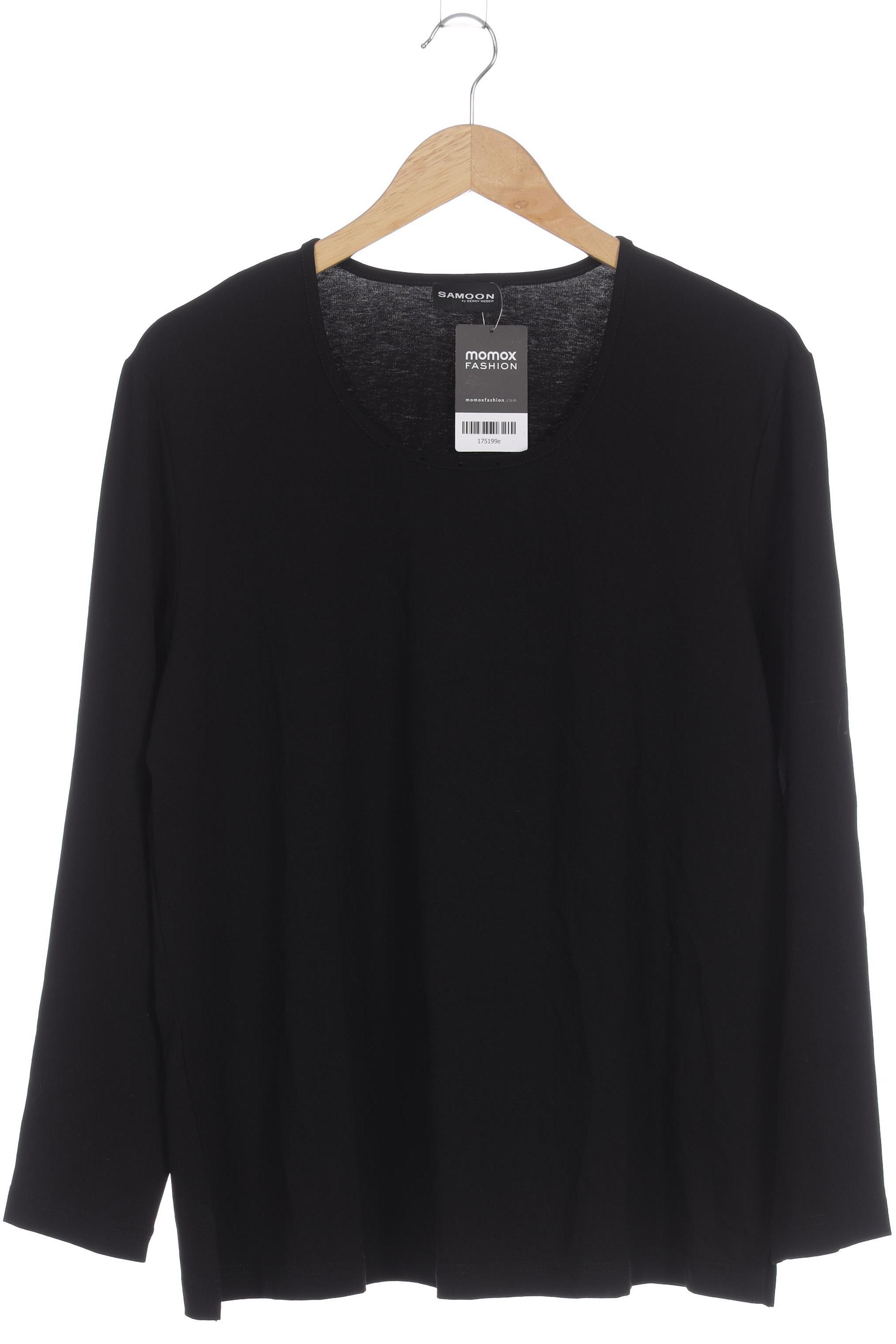 

Samoon by Gerry Weber Damen Langarmshirt, schwarz, Gr. 48