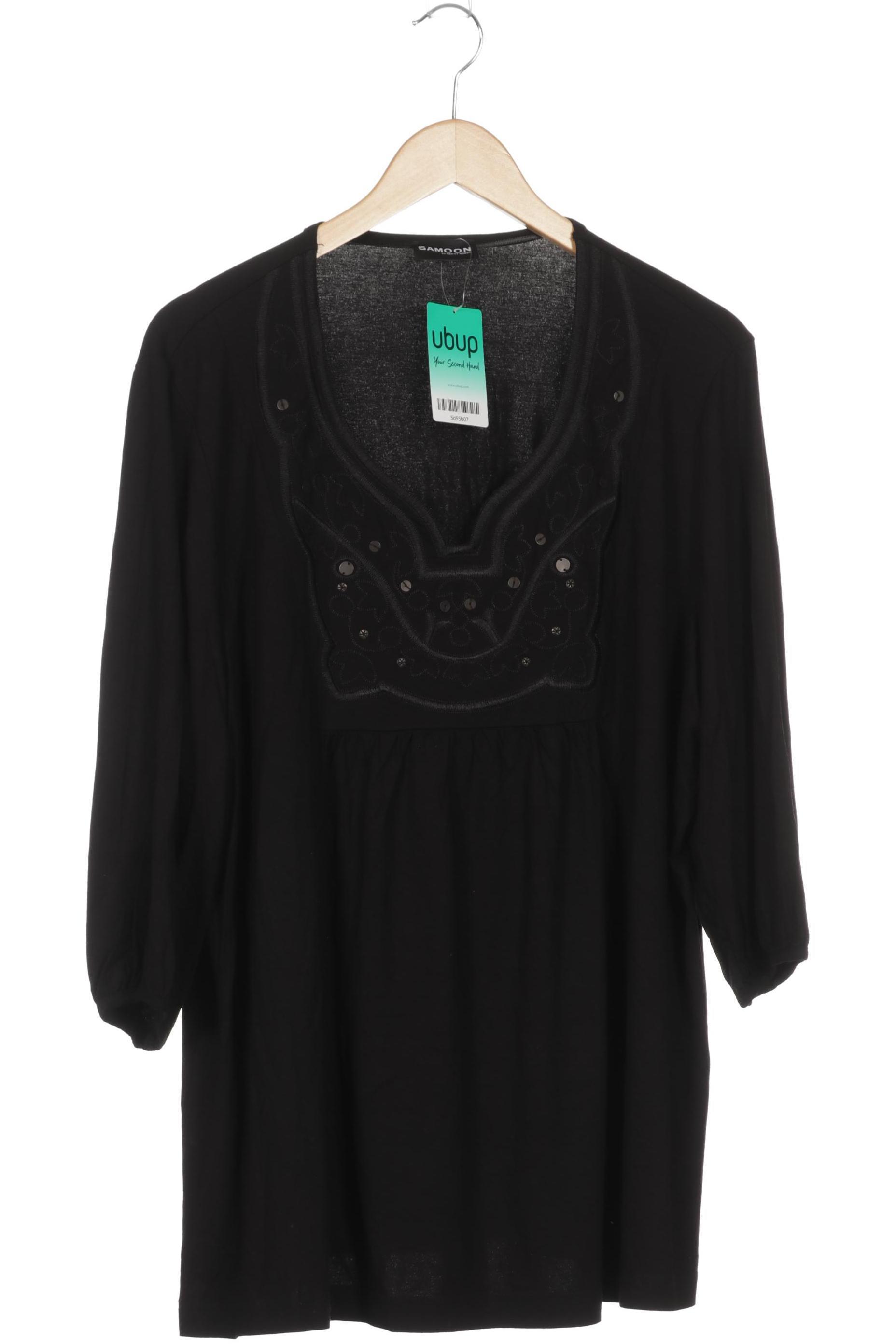 

Samoon by Gerry Weber Damen Langarmshirt, schwarz, Gr. 48