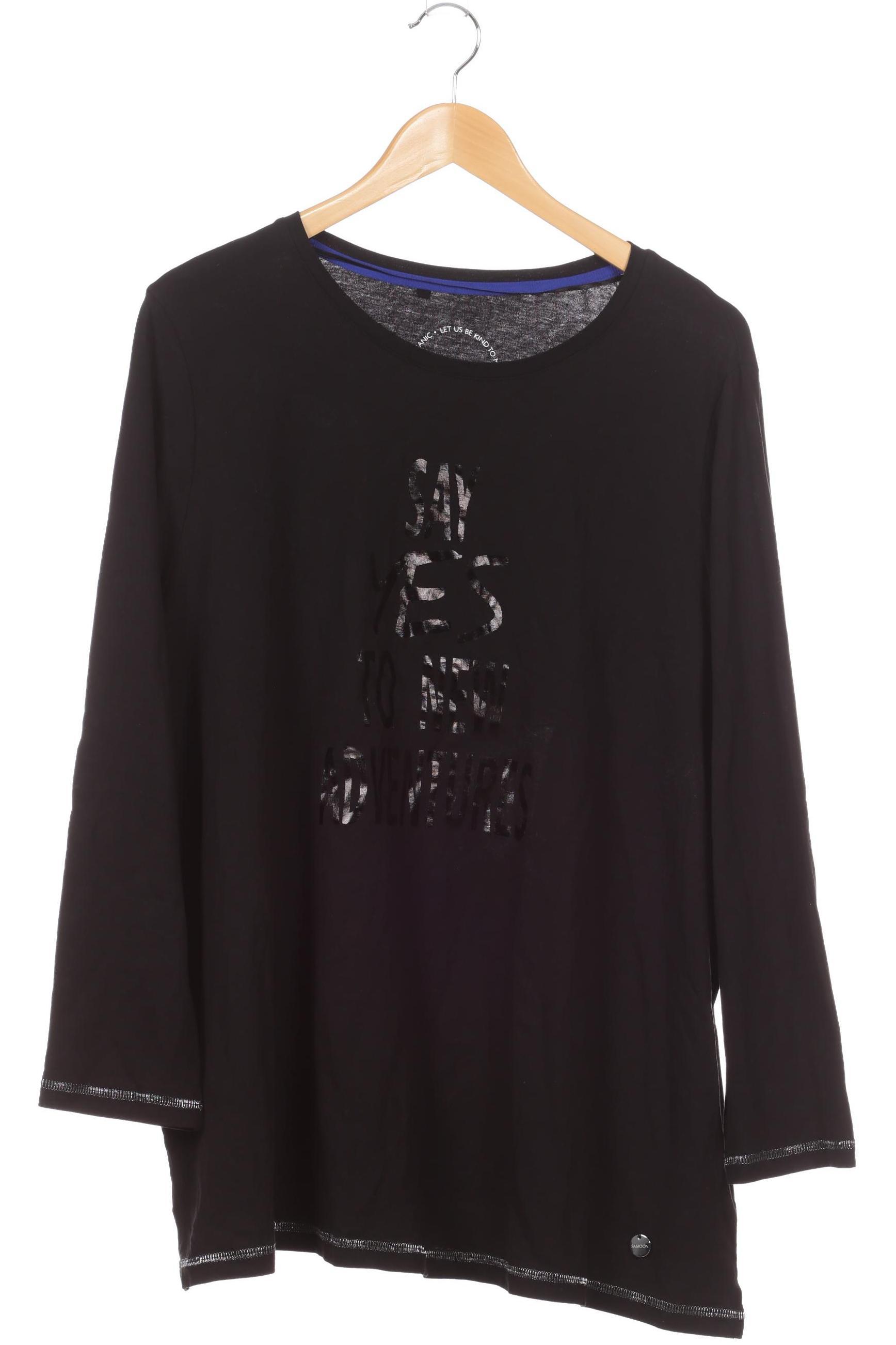 

Samoon by Gerry Weber Damen Langarmshirt, schwarz, Gr. 52