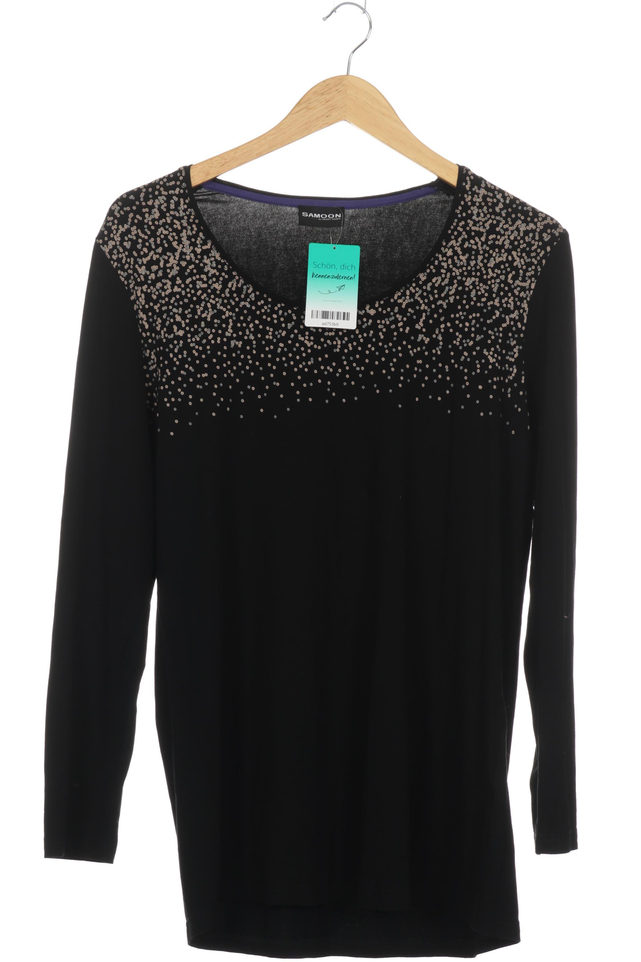 

Samoon by Gerry Weber Damen Langarmshirt, schwarz, Gr.