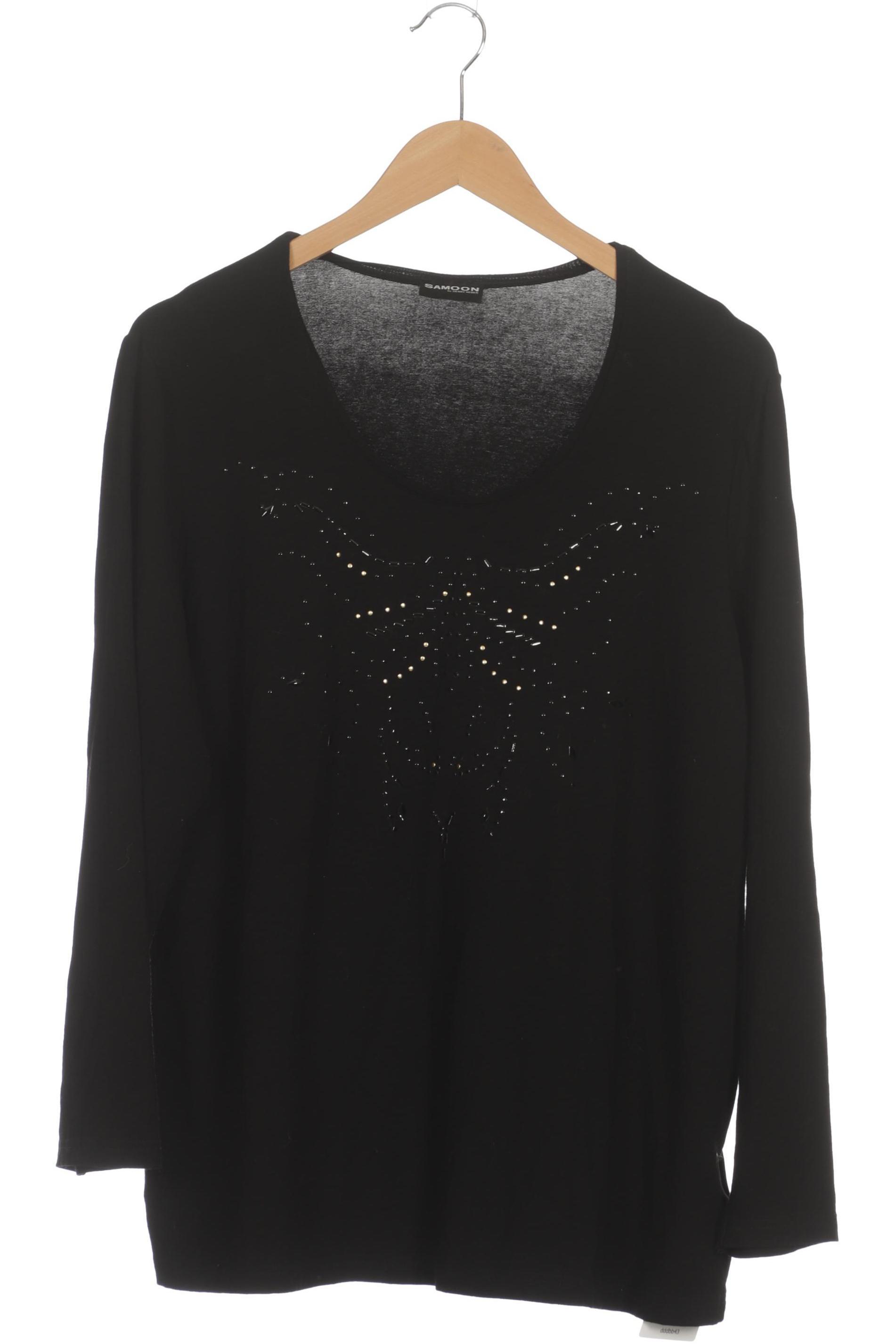 

Samoon by Gerry Weber Damen Langarmshirt, schwarz, Gr.