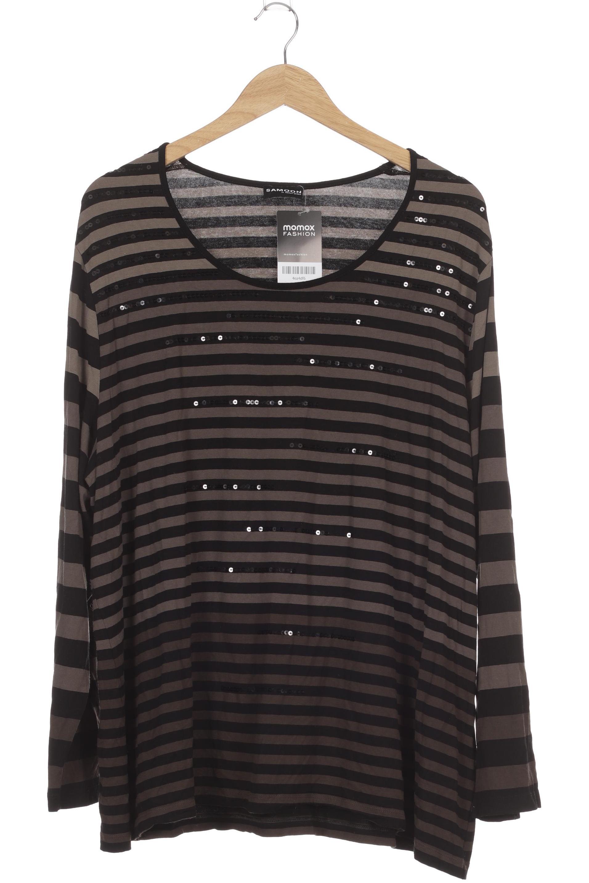 

Samoon by Gerry Weber Damen Langarmshirt, schwarz, Gr. 52