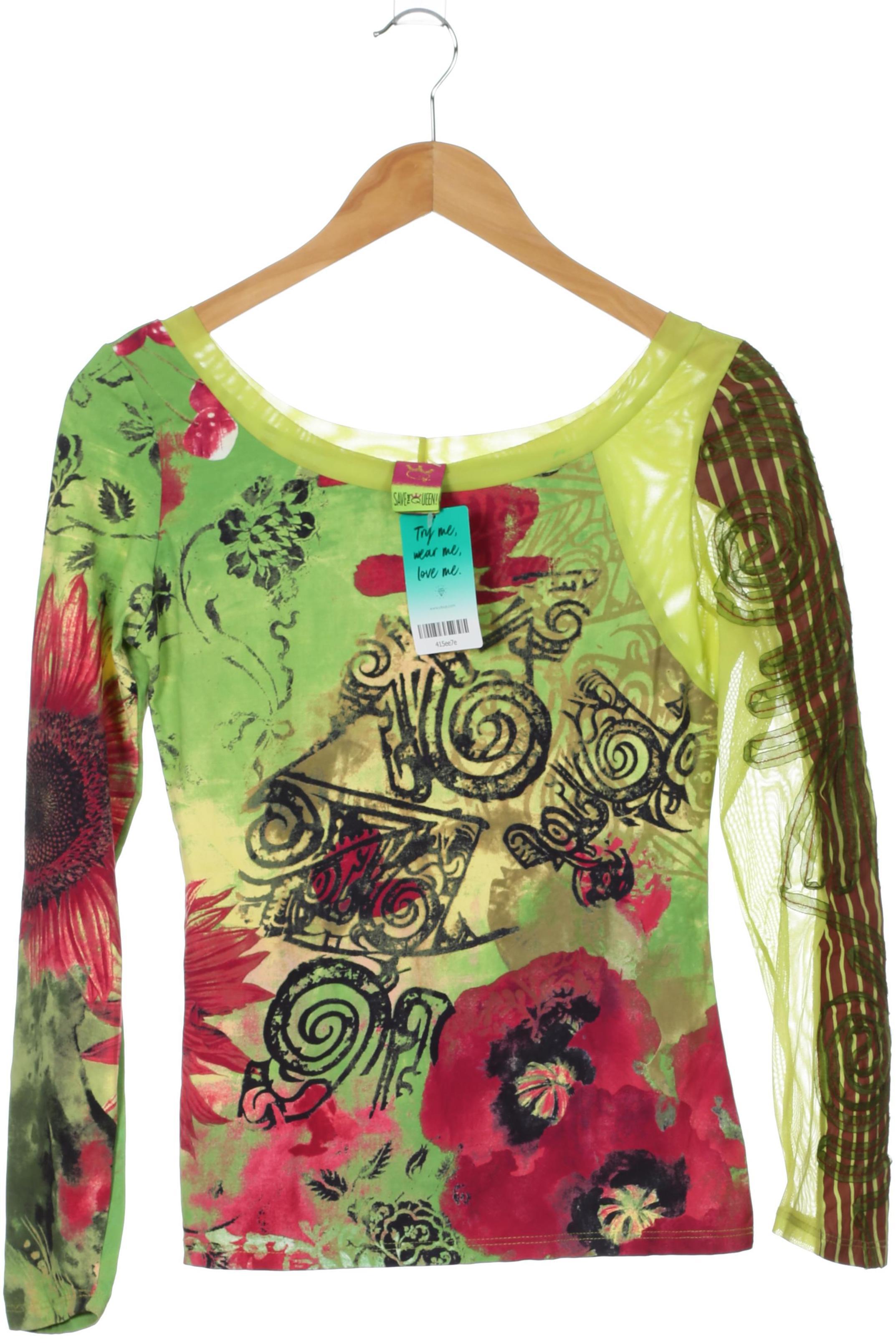 

Save THE Queen! Damen Langarmshirt, grün, Gr.