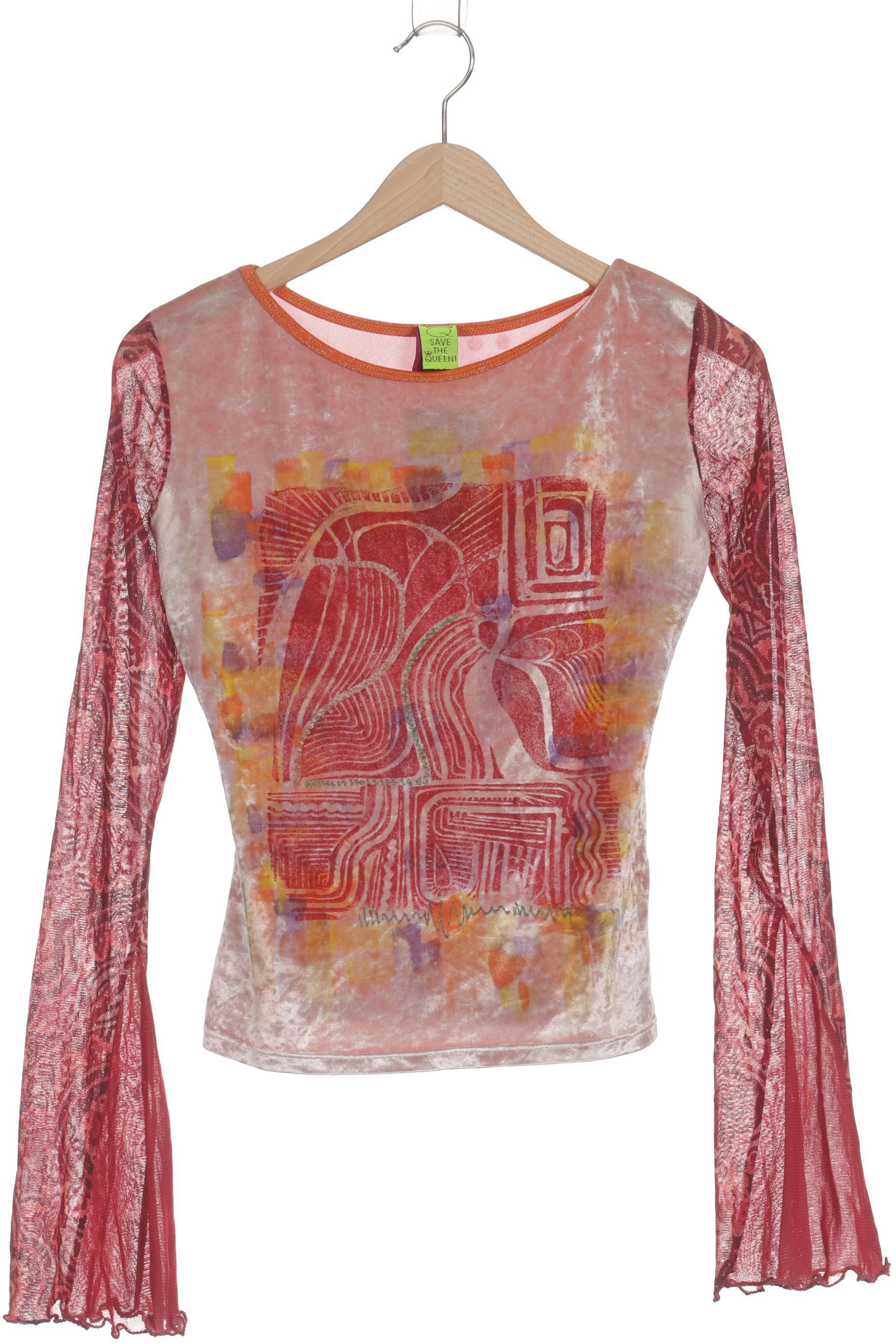 

Save THE Queen! Damen Langarmshirt, rot, Gr.