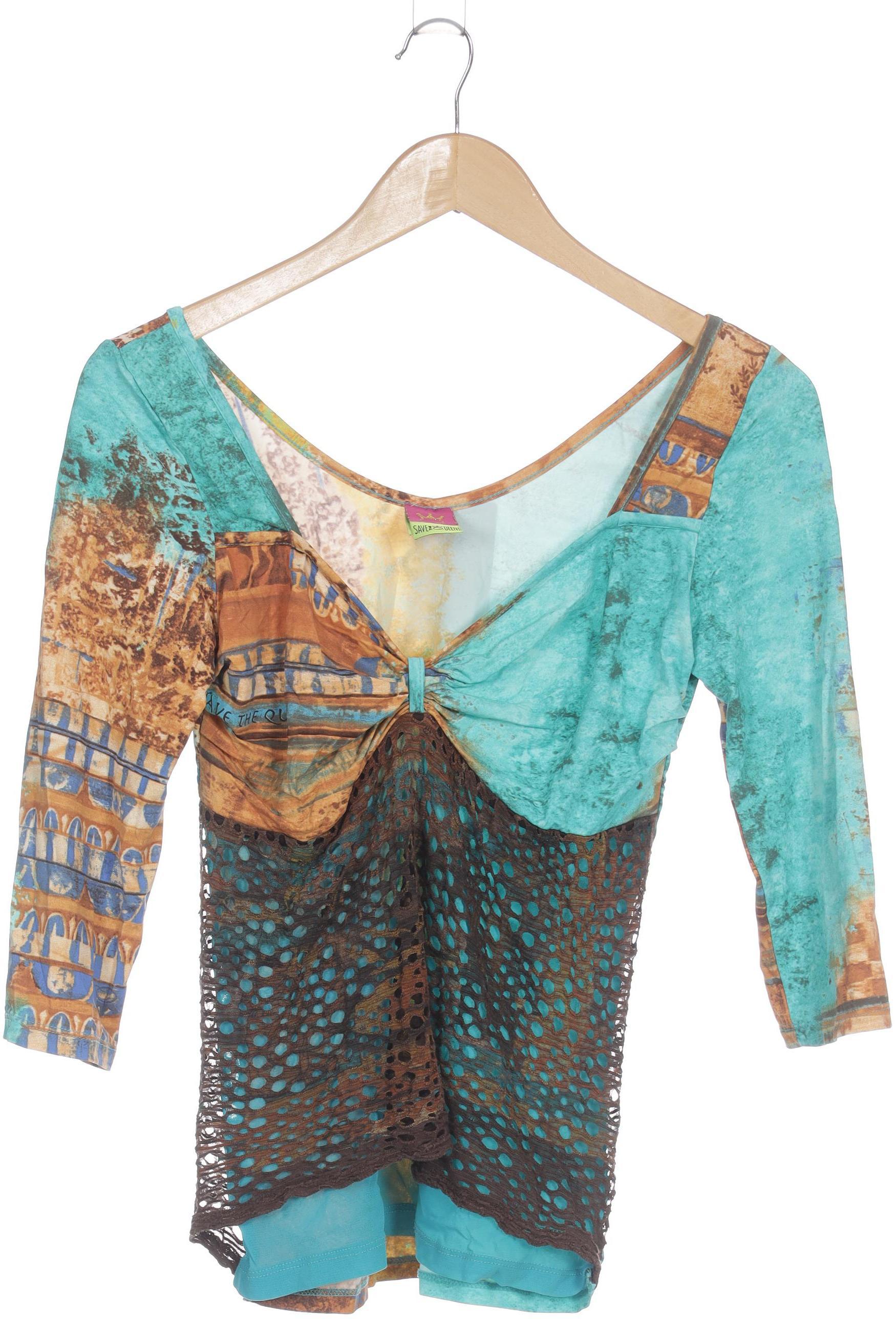 

Save THE Queen! Damen Langarmshirt, türkis, Gr.