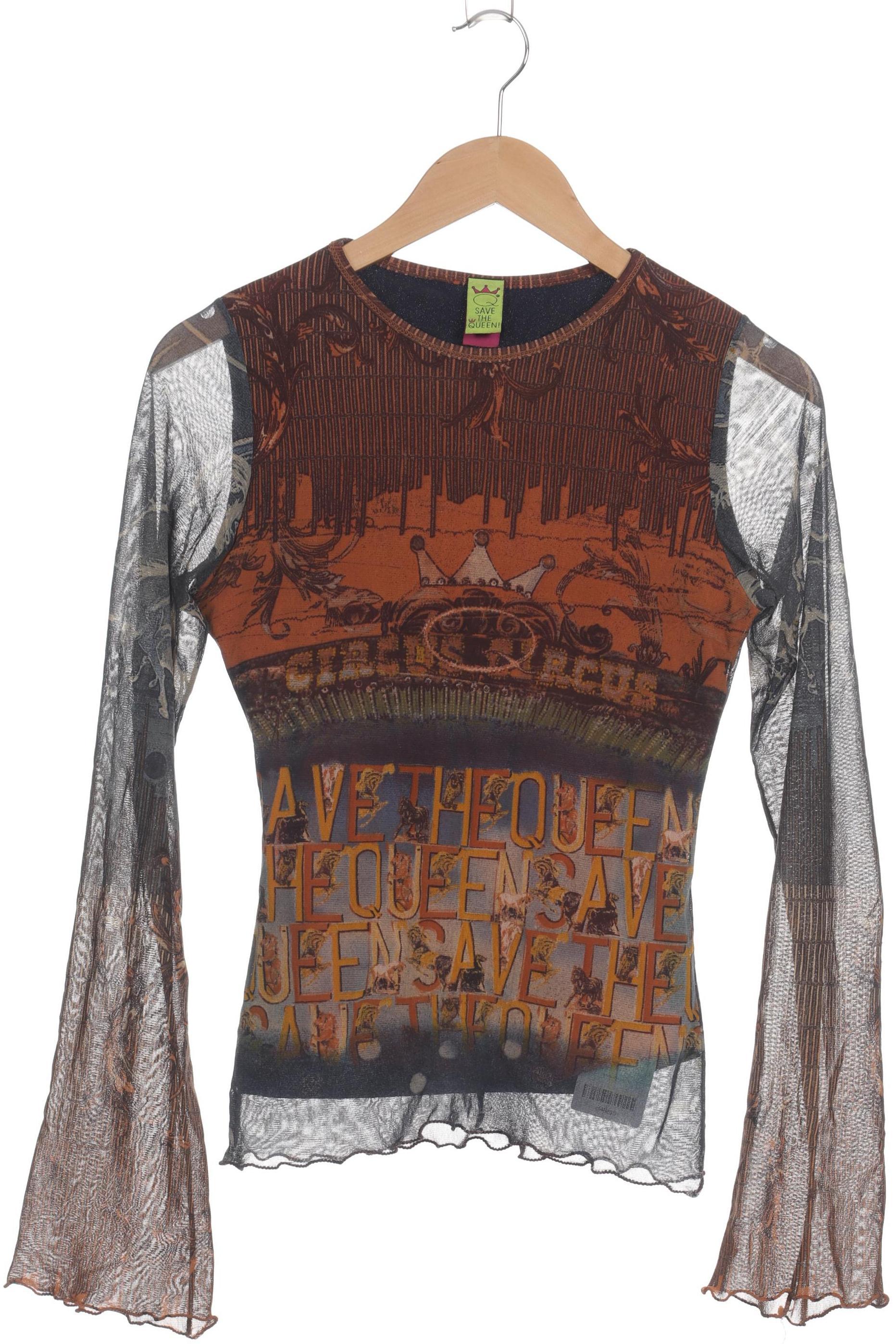 

Save THE Queen! Damen Langarmshirt, braun, Gr.