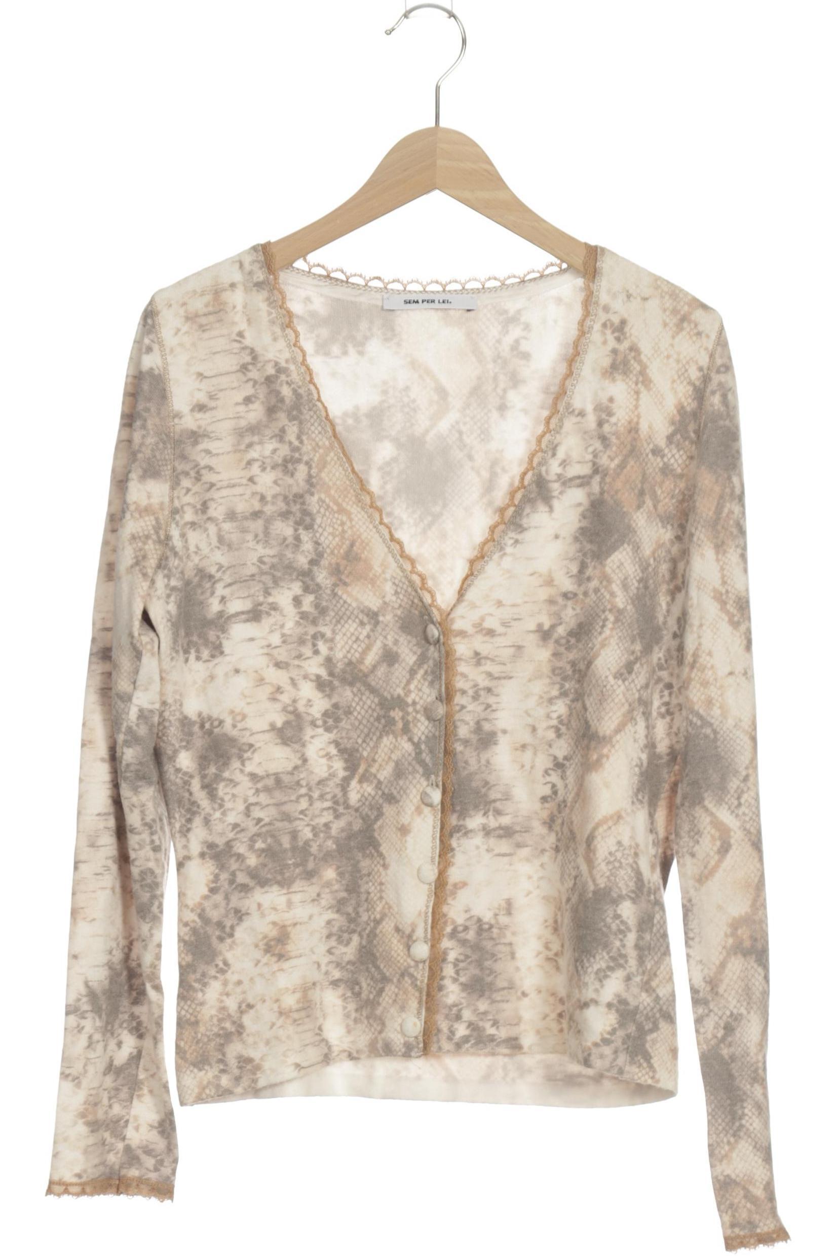 

SEM PER LEI Damen Strickjacke, beige, Gr.