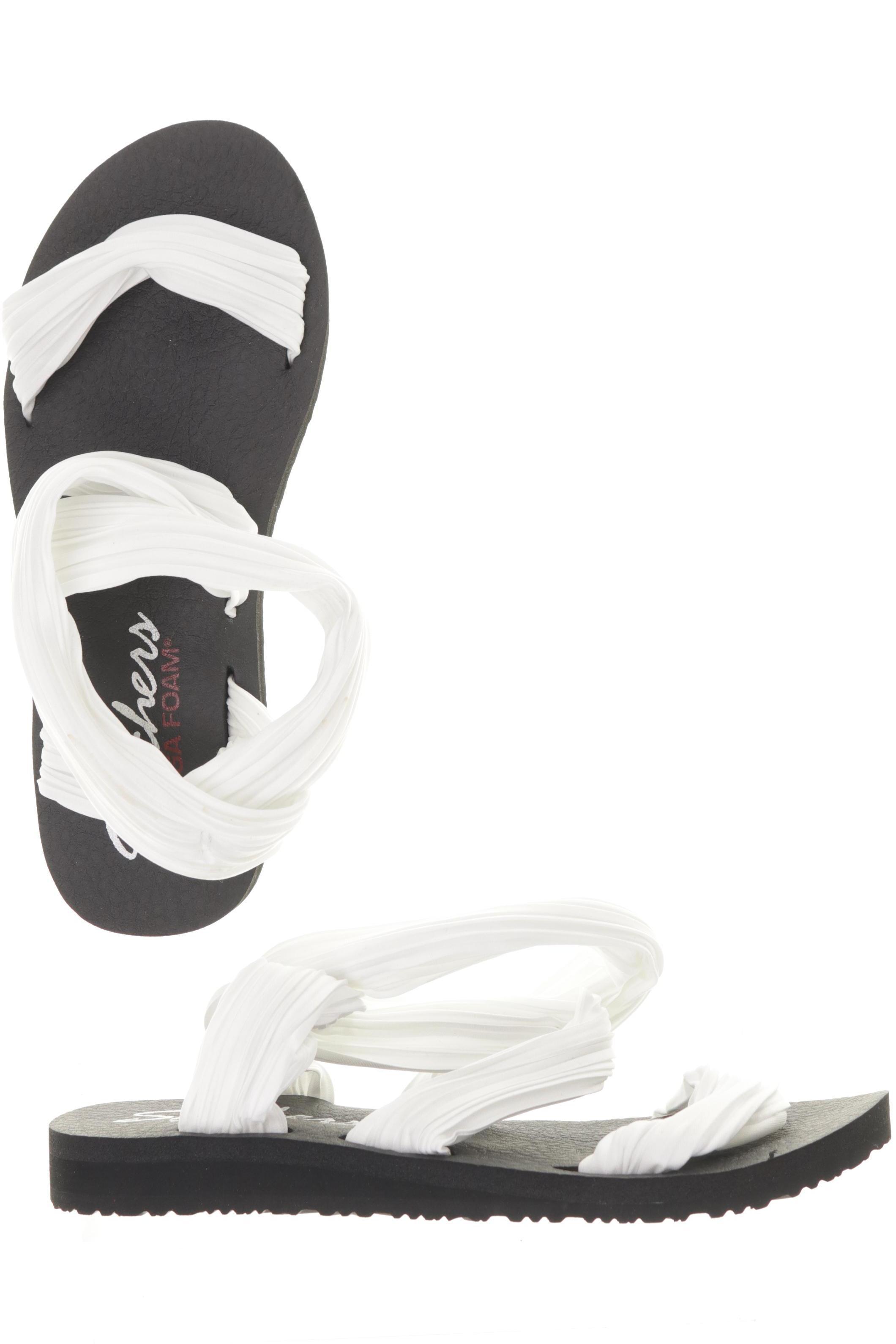 

Skechers Damen Sandale, weiß, Gr. 5