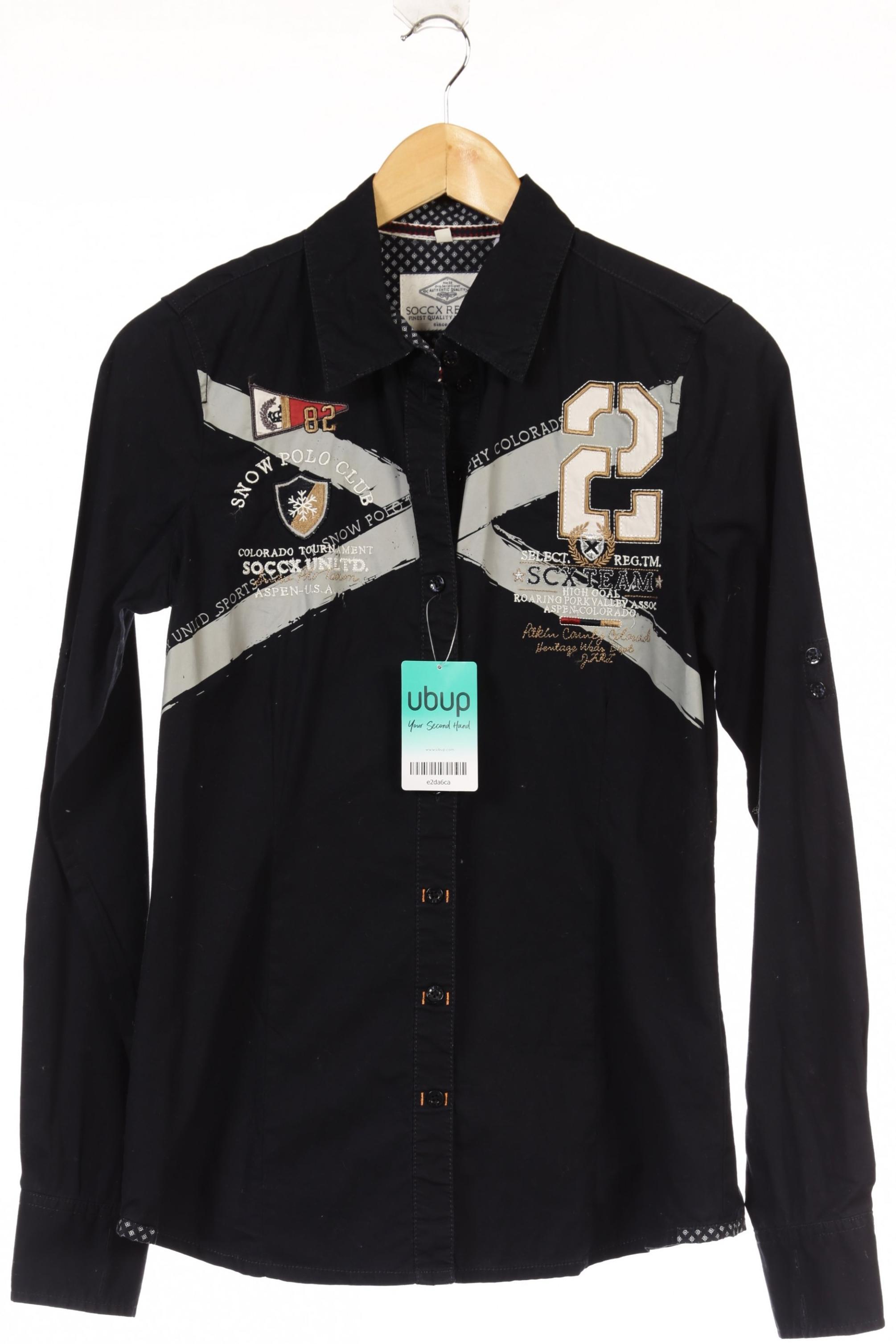 

Soccx Damen Bluse, blau, Gr.