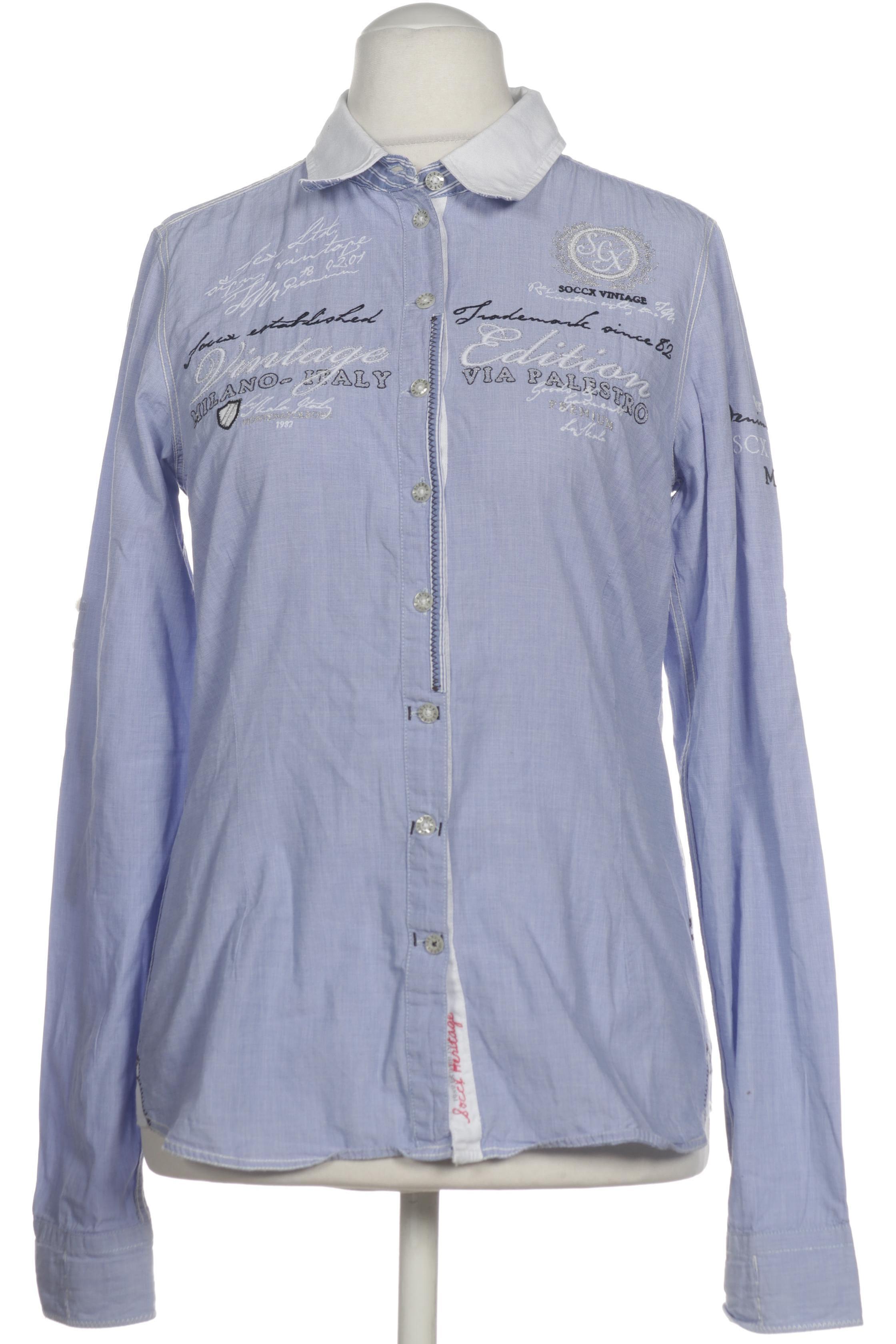 

Soccx Damen Bluse, blau, Gr.