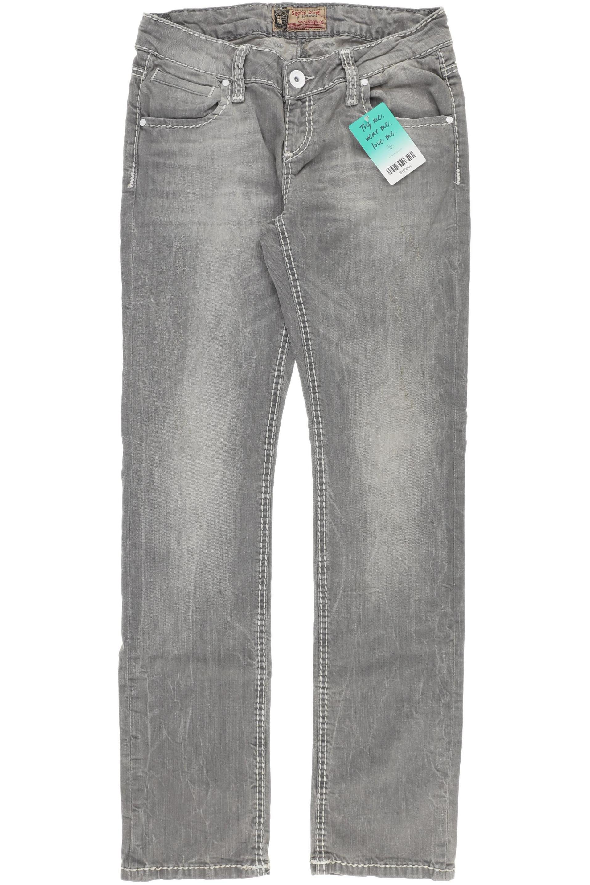 

Soccx Damen Jeans, grau, Gr. 28