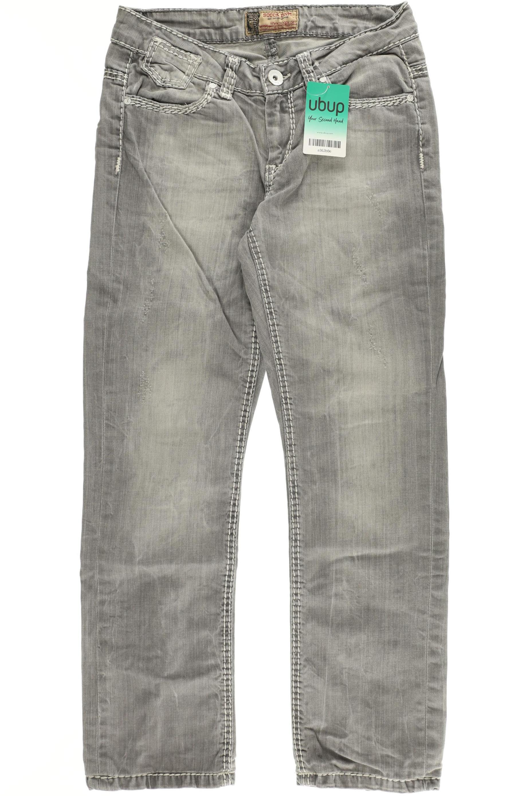 

Soccx Damen Jeans, grau, Gr. 28
